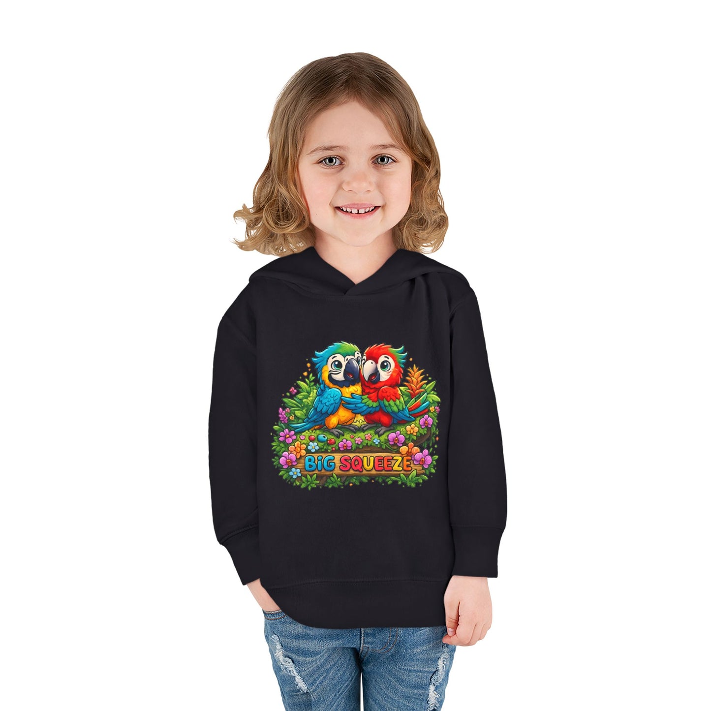 Big Squeeze Macaw Toddler Pullover Fleece Hoodie