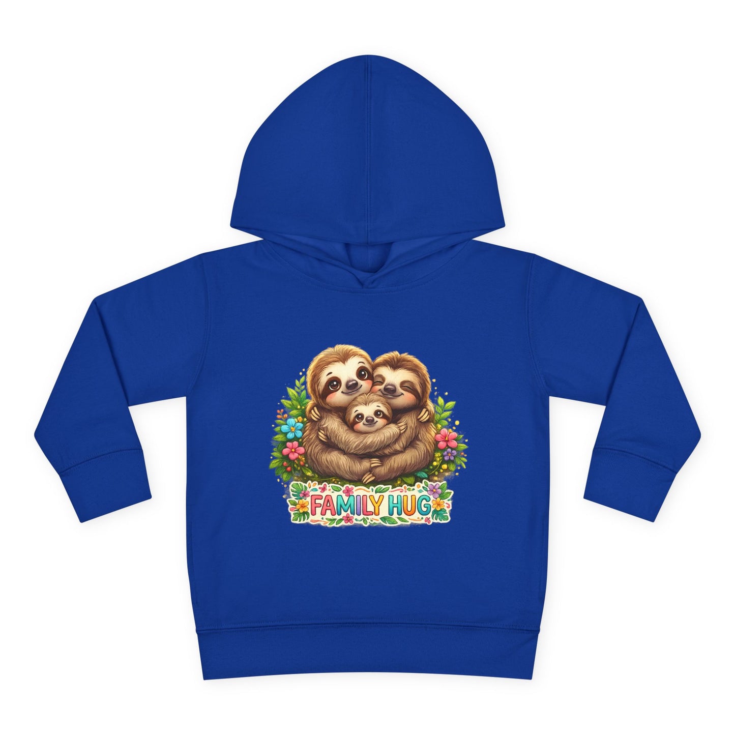 Family Hug Sloth Toddler Pullover Fleece Hoodie