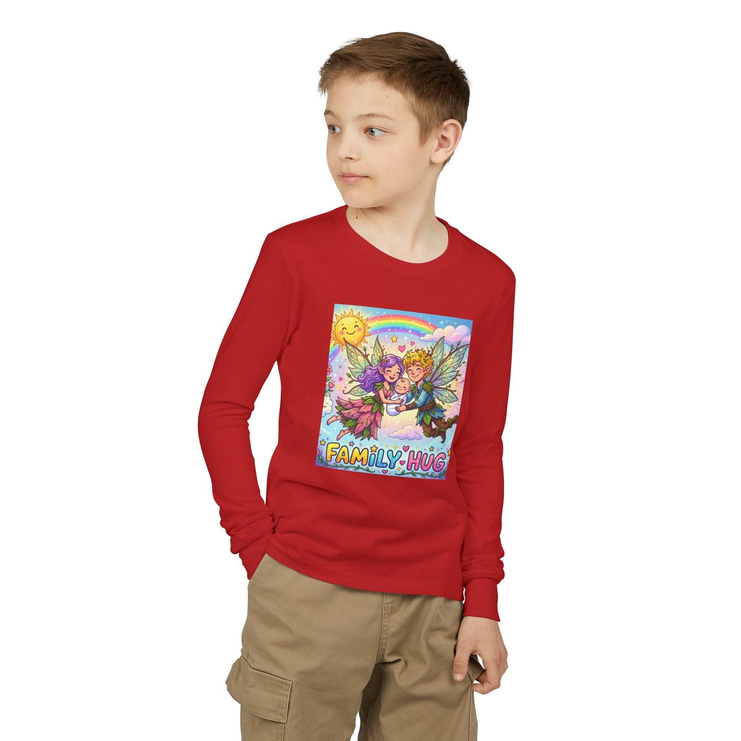 Family Hug Fairy Youth Jersey Long Sleeve Tee