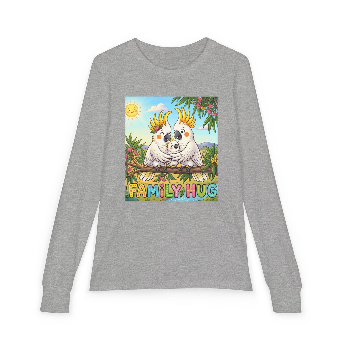 Family Hug Cockatoo Youth Jersey Long Sleeve Tee