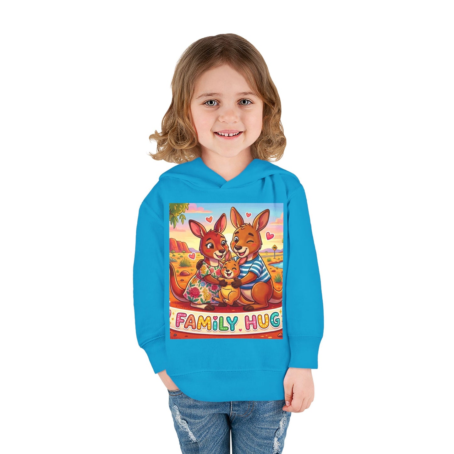 Family Hug Kangaroo Toddler Pullover Fleece Hoodie