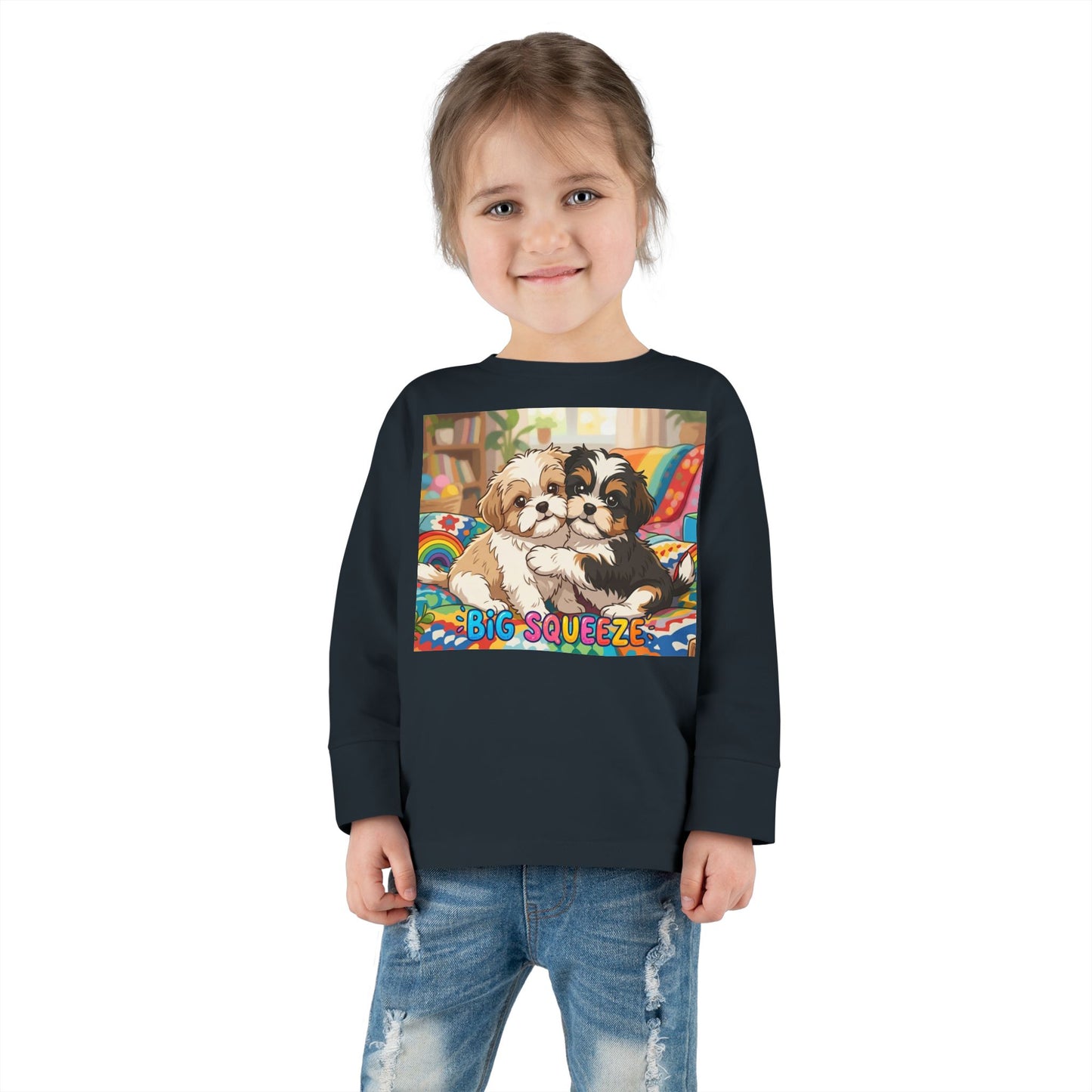 Big Squeeze Shih Tzu Toddler Long Sleeve Tee