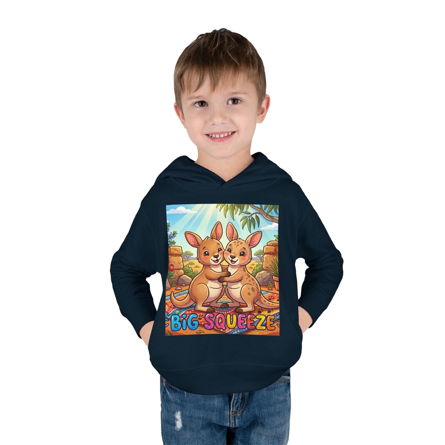 Big Squeeze Kangaroo Toddler Pullover Fleece Hoodie