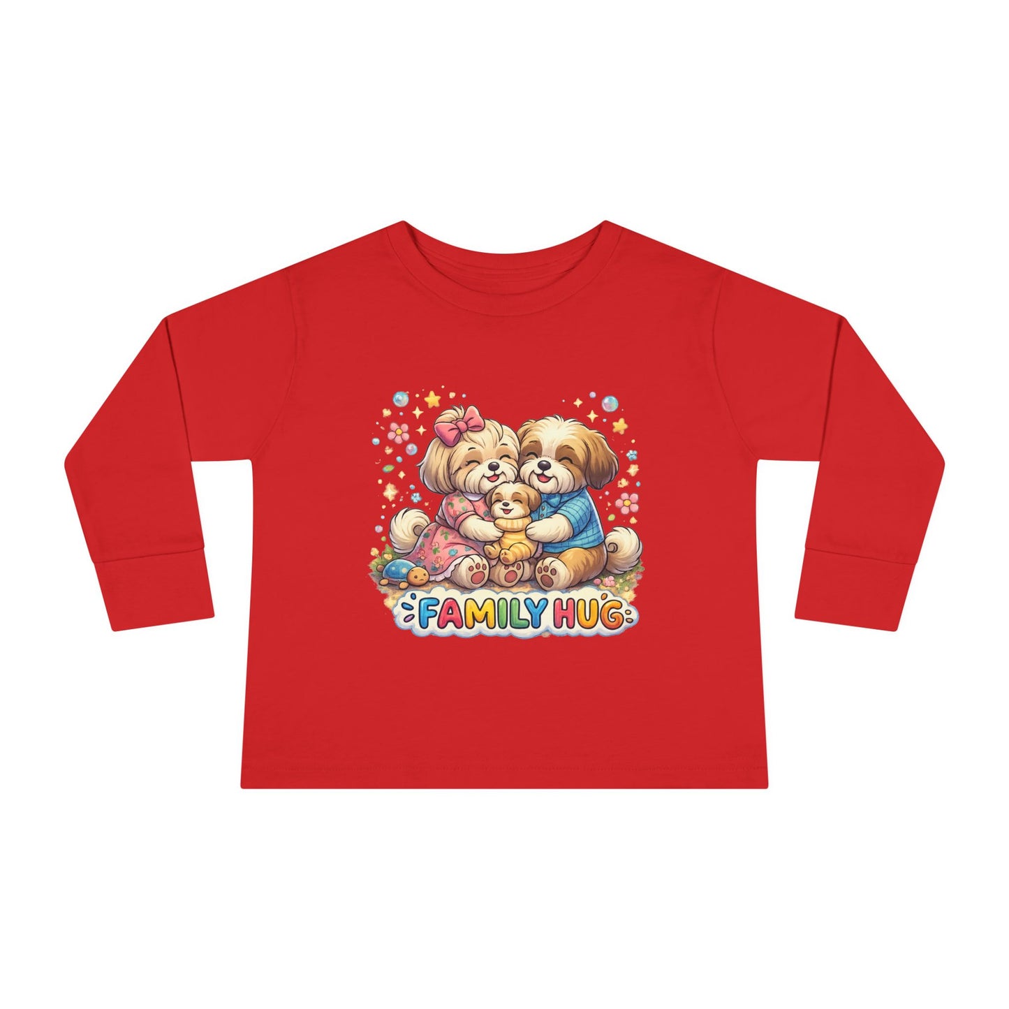 Family Hug Shih Tzu Toddler Long Sleeve Tee