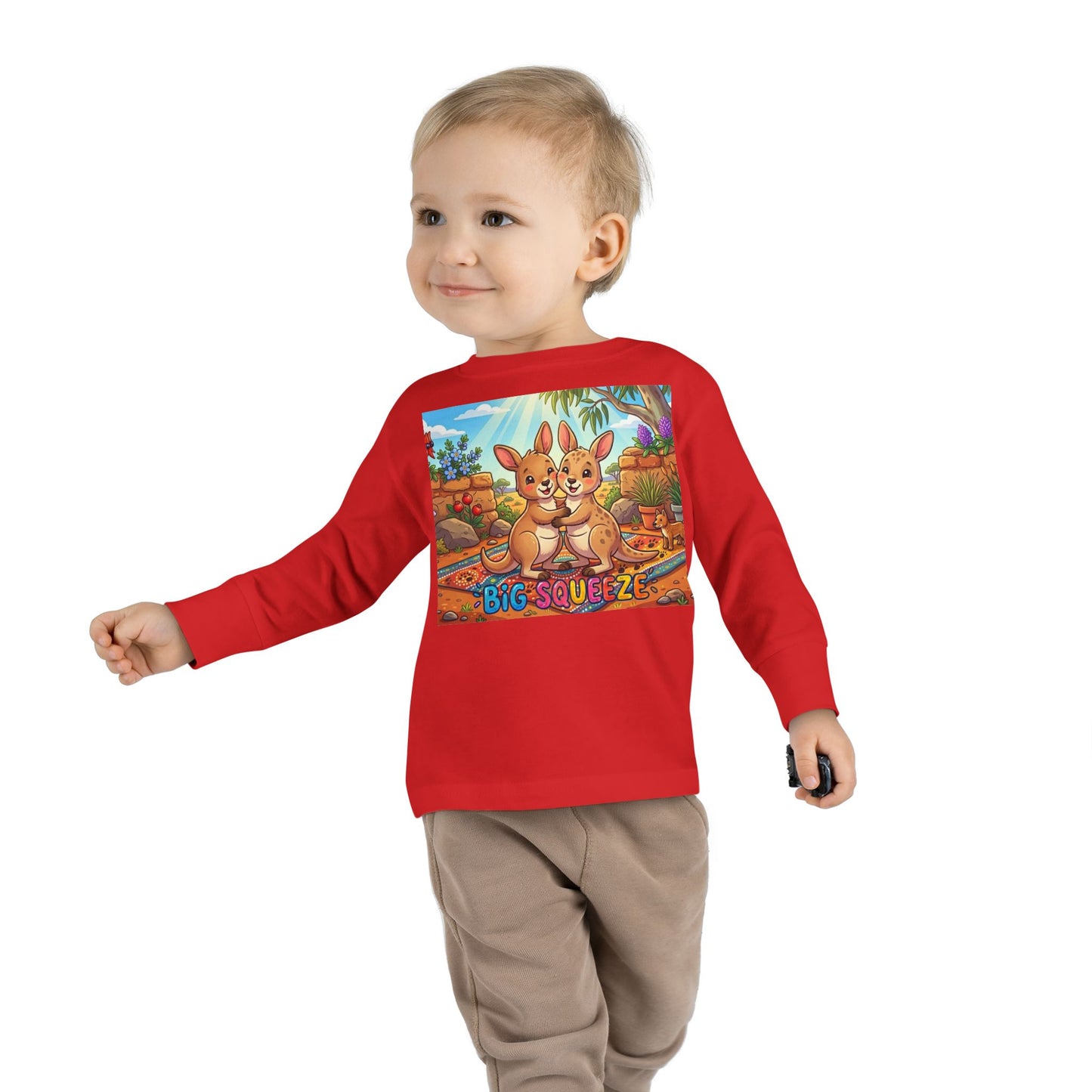 Big Squeeze Kangaroo Toddler Long Sleeve Tee