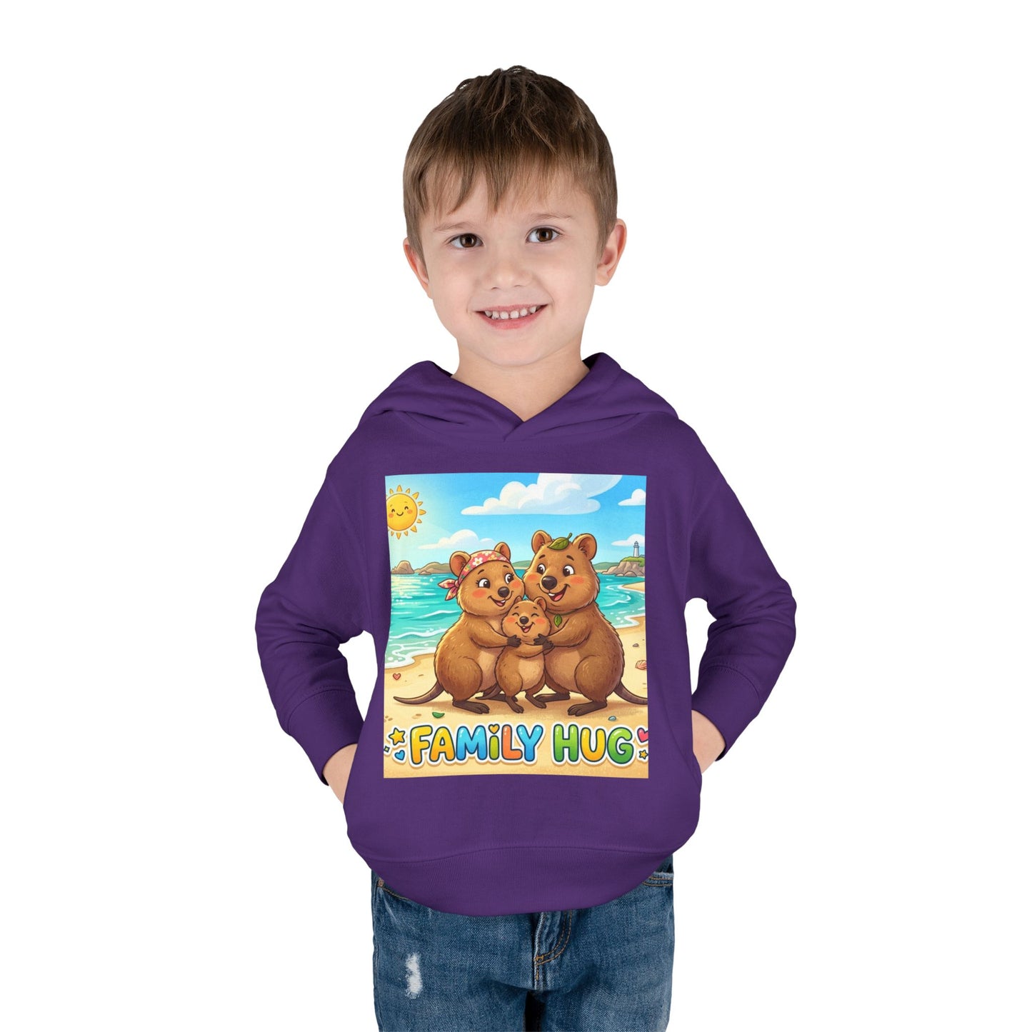 Family Hug Quokka Toddler Pullover Fleece Hoodie