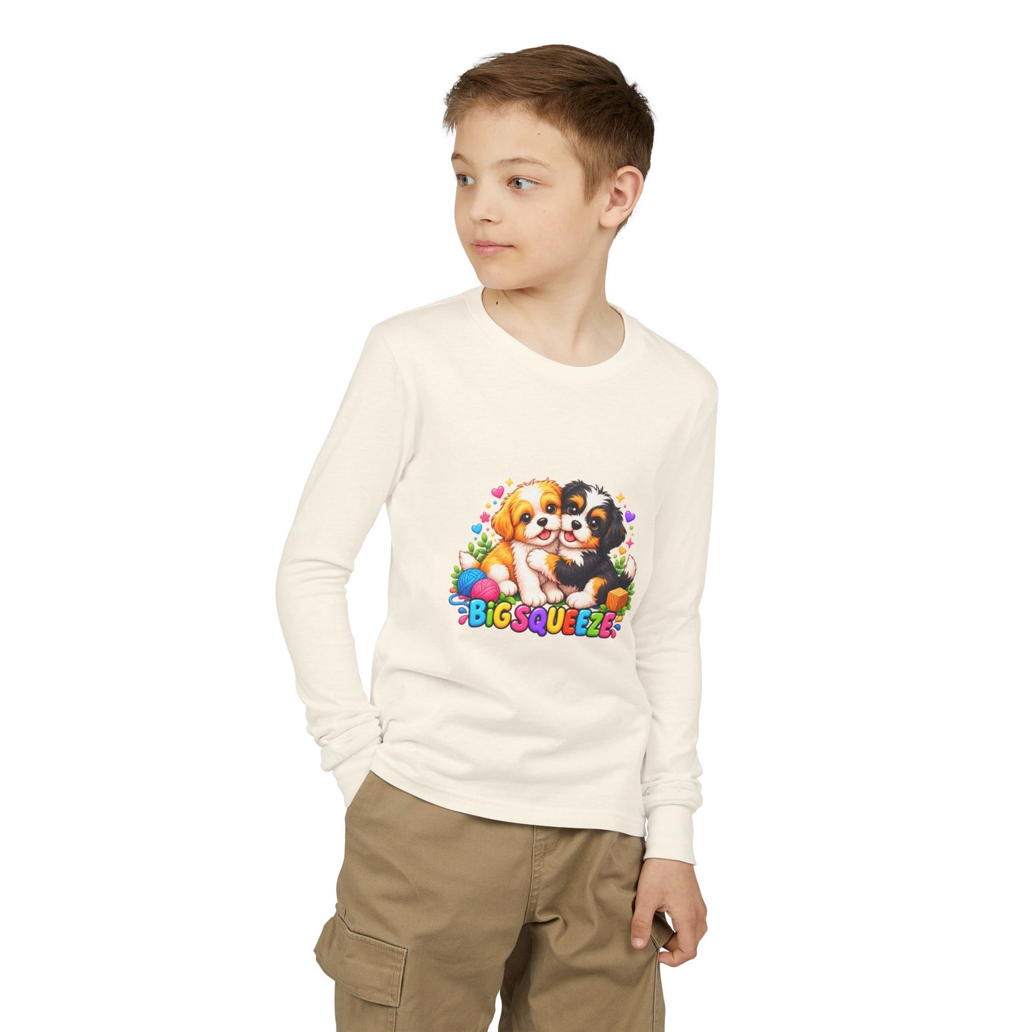 Big Squeeze Shih Tzu Youth Jersey Long Sleeve Tee