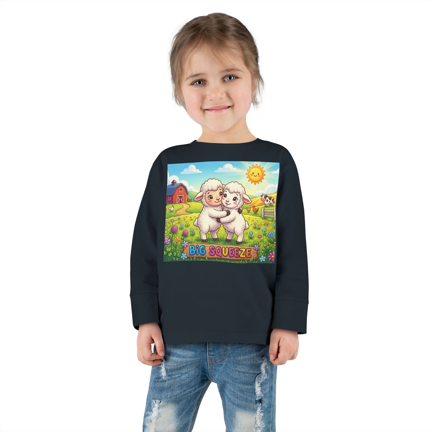 Big Squeeze Lamb Toddler Long Sleeve Tee