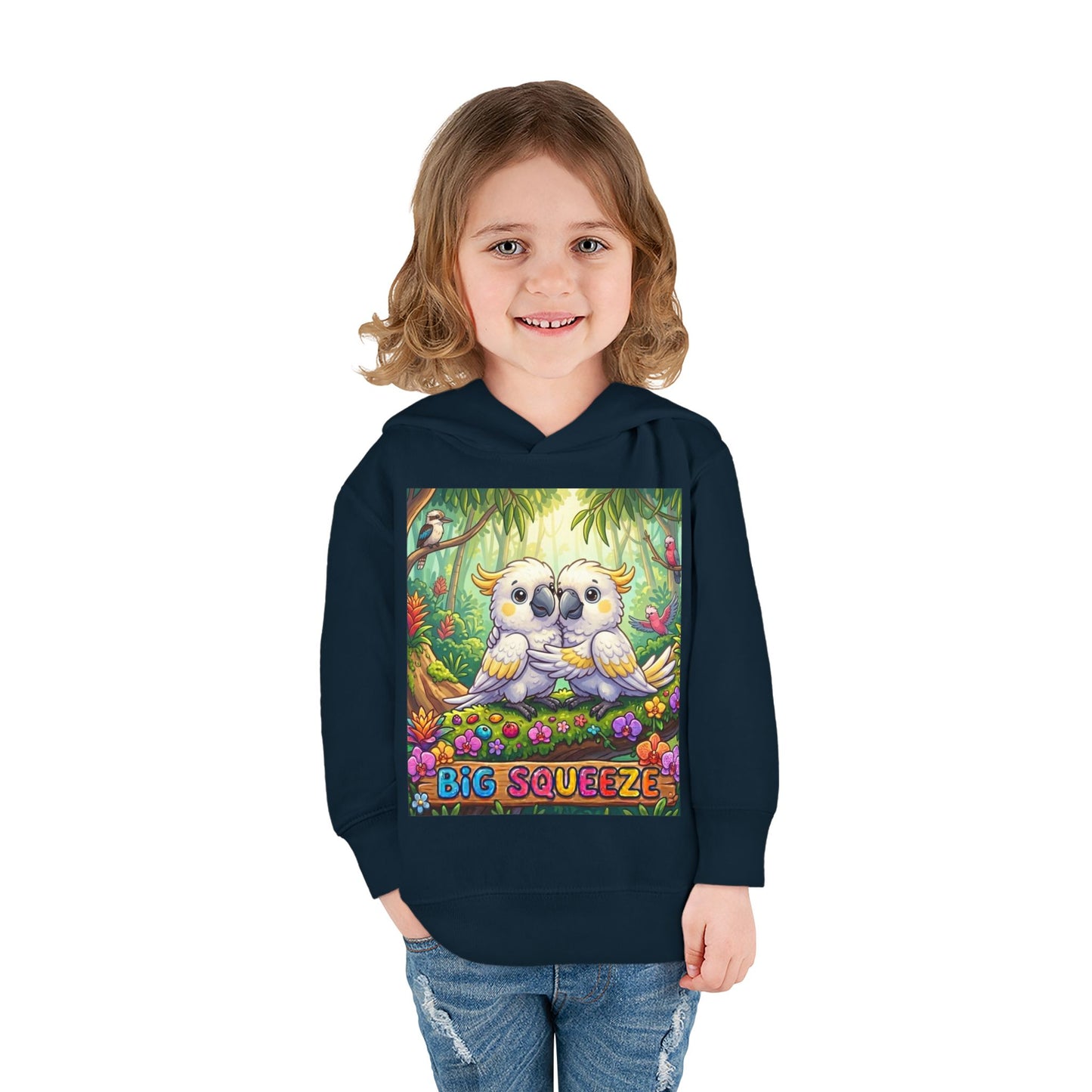 Big Squeeze Cockatoo Toddler Pullover Fleece Hoodie