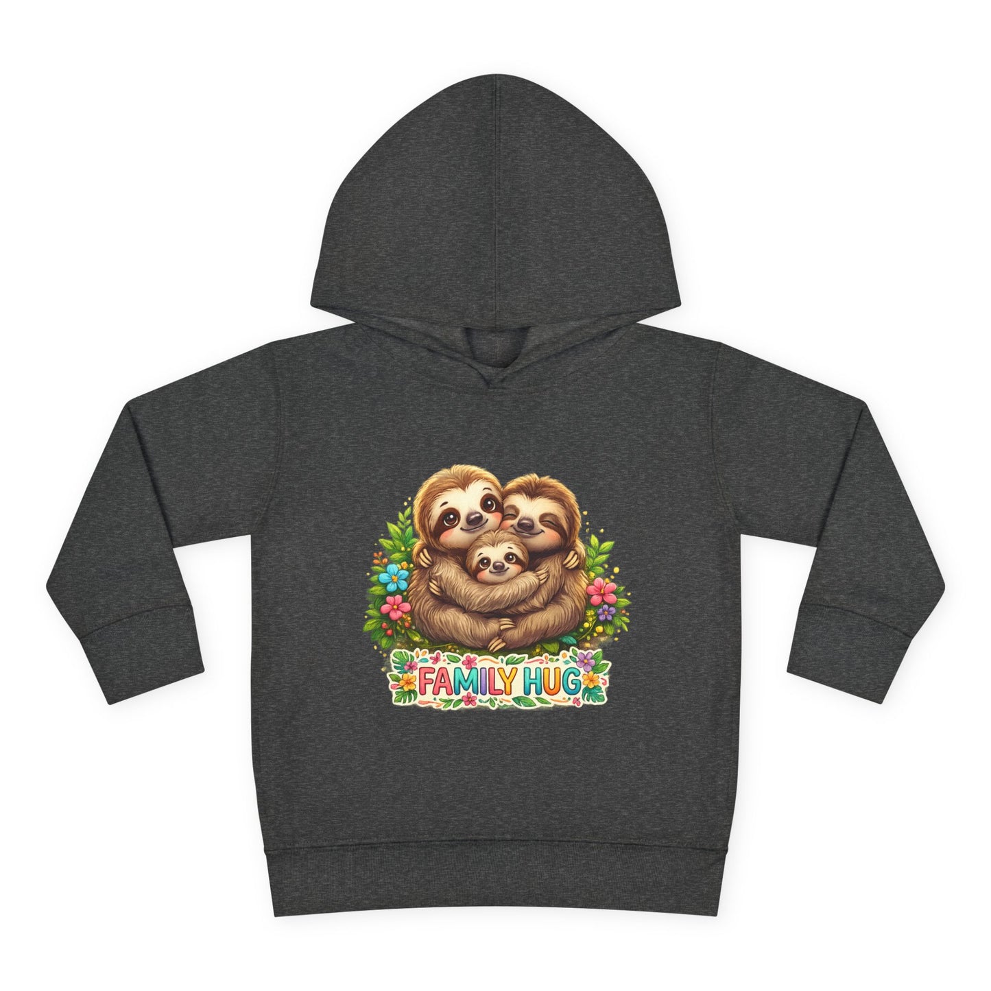 Family Hug Sloth Toddler Pullover Fleece Hoodie