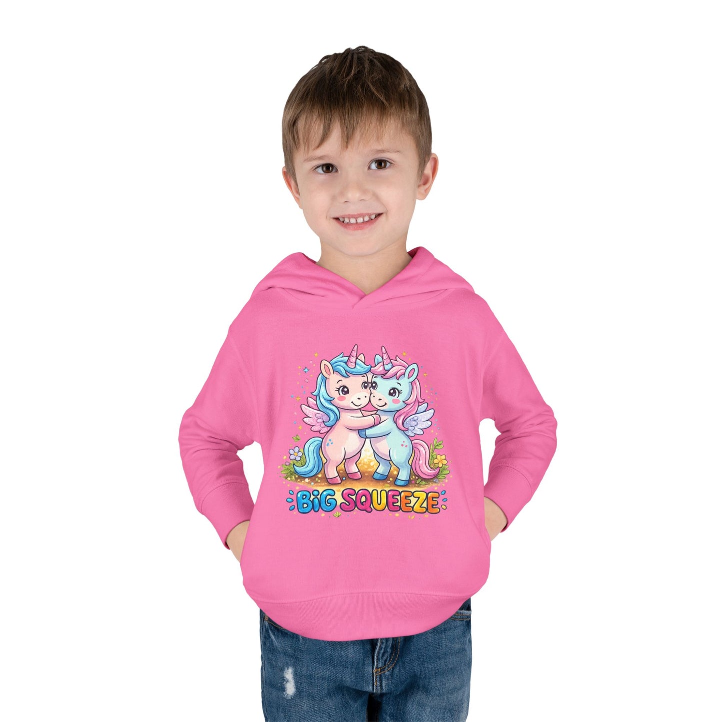 Big Squeeze Unicorn Toddler Pullover Fleece Hoodie