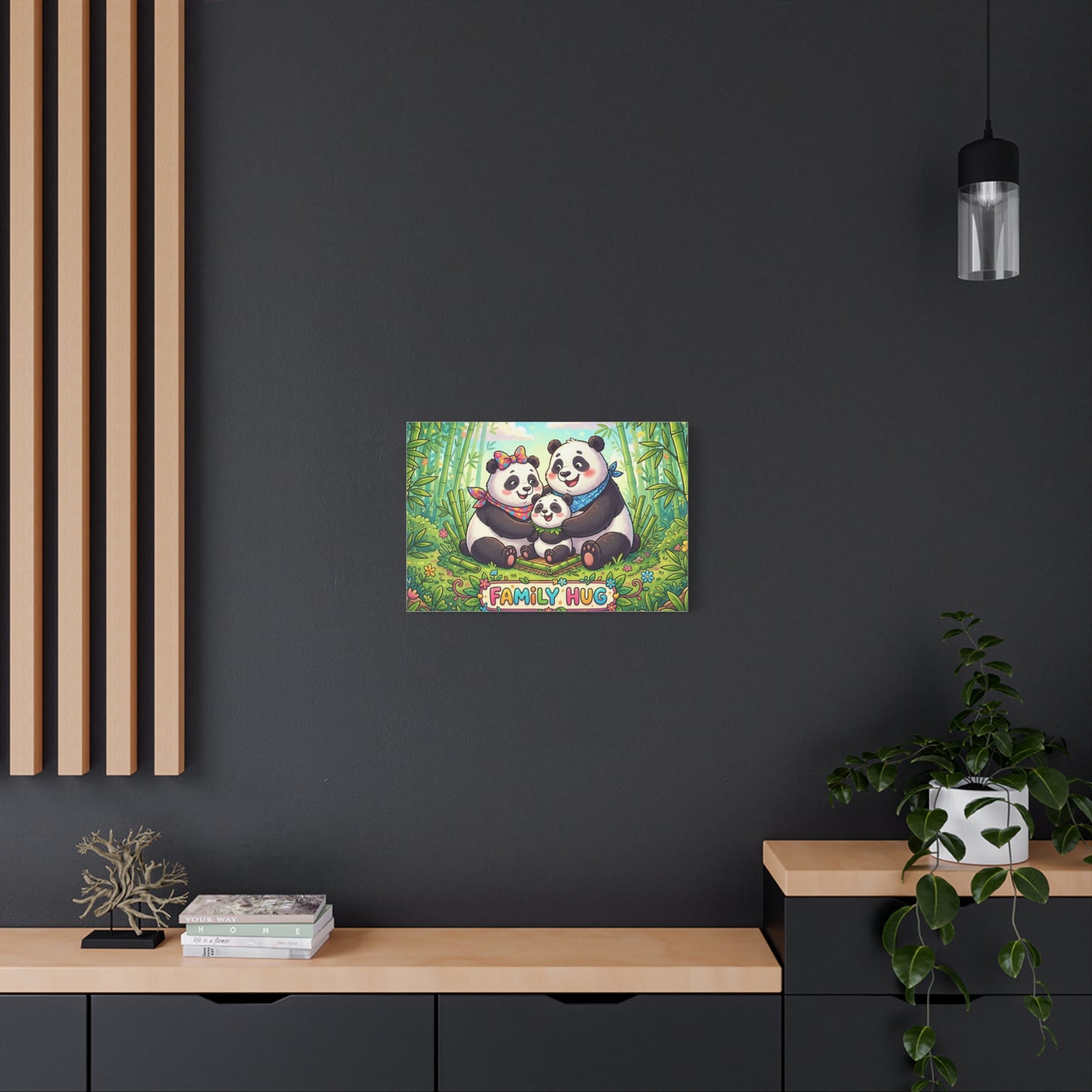 Family Hug Panda Classic Canvas