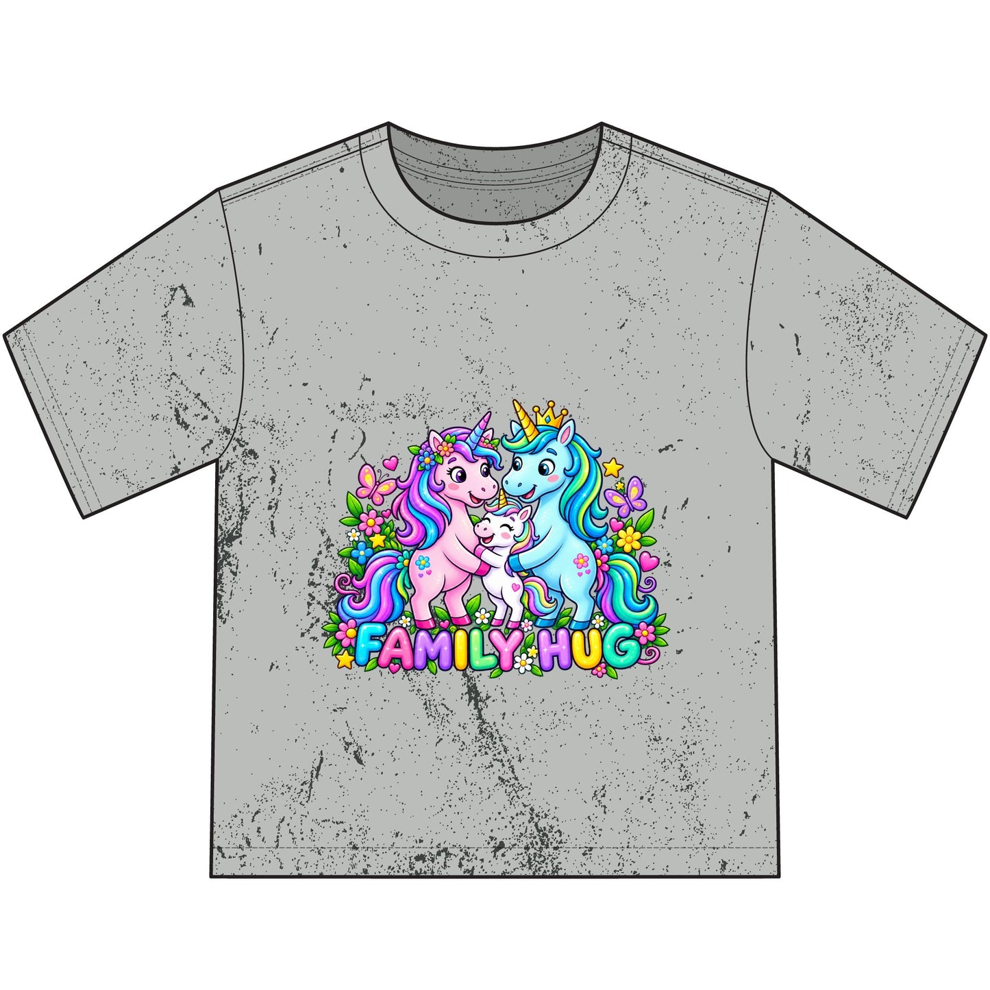 Family Hug Unicorn Heavyweight Color Blast Youth T-Shirt