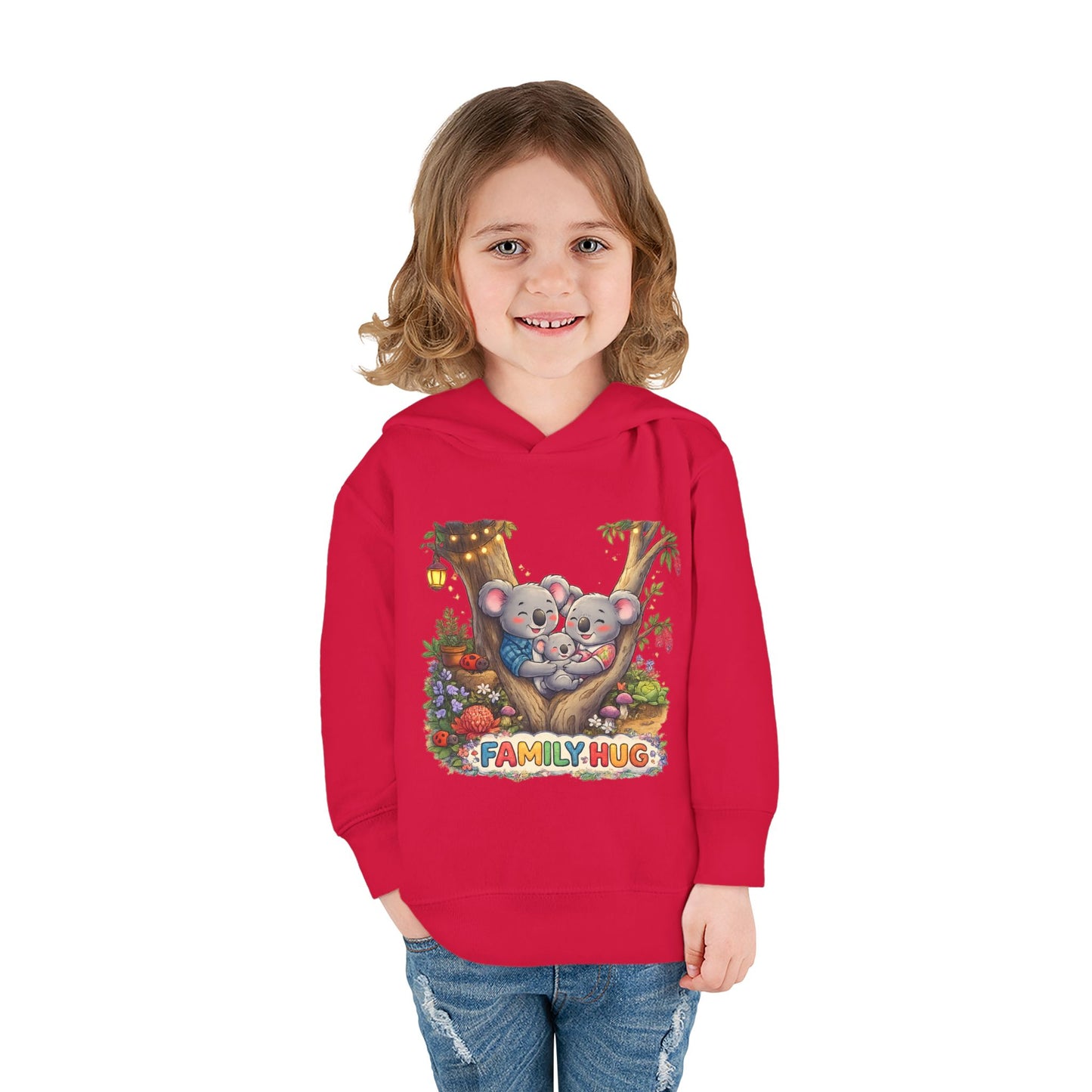 Family Hug Koala Toddler Pullover Fleece Hoodie
