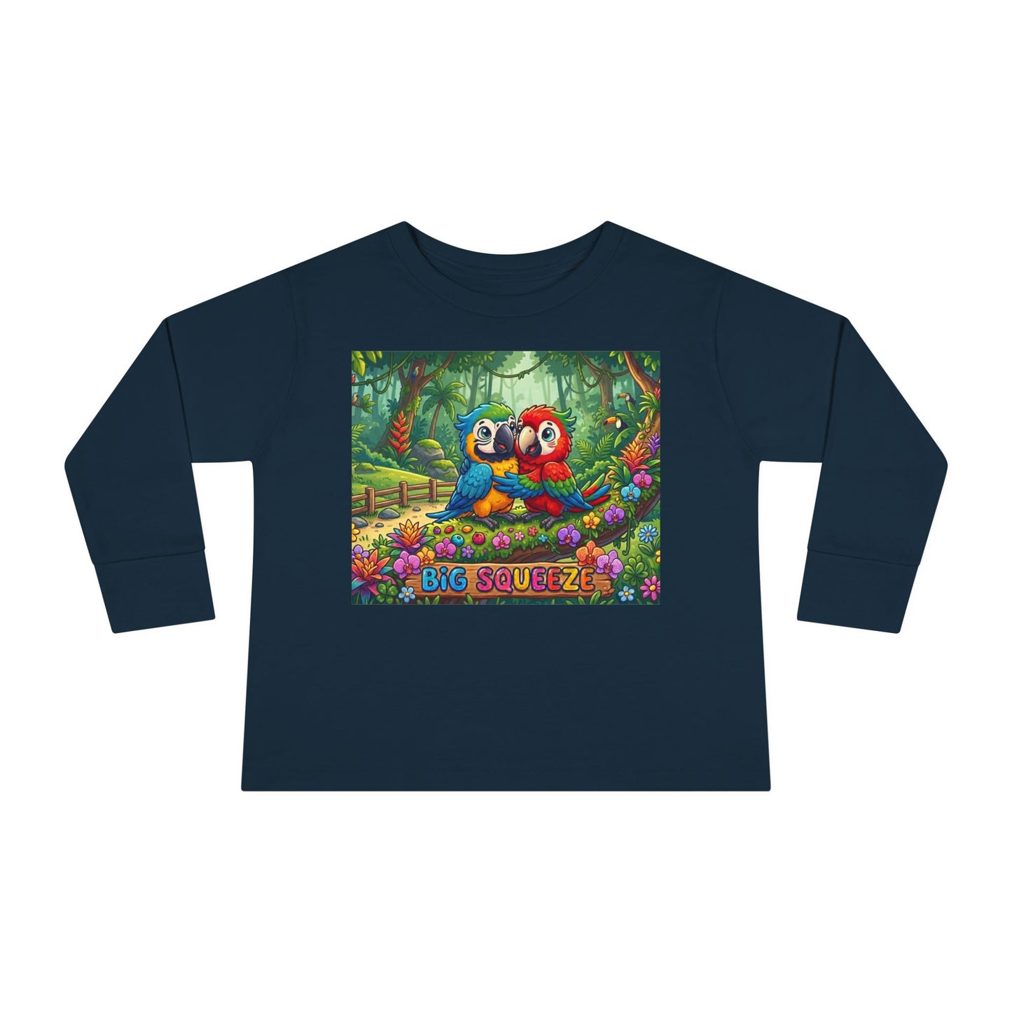 Big Squeeze Macaw Toddler Long Sleeve Tee