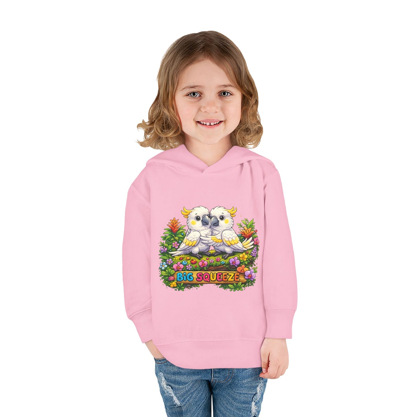 Big Squeeze Cockatoo Toddler Pullover Fleece Hoodie