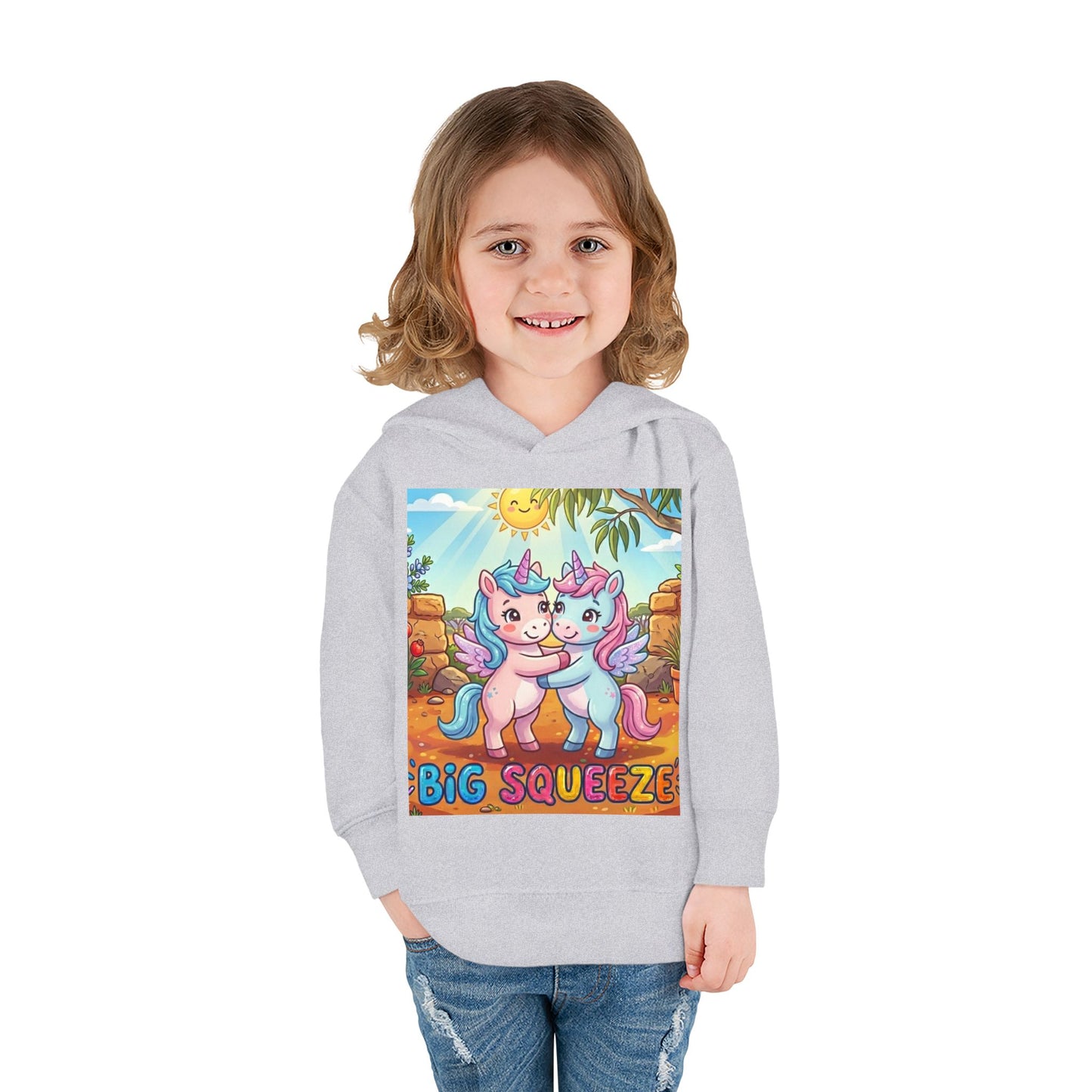 Big Squeeze Unicorn Toddler Pullover Fleece Hoodie