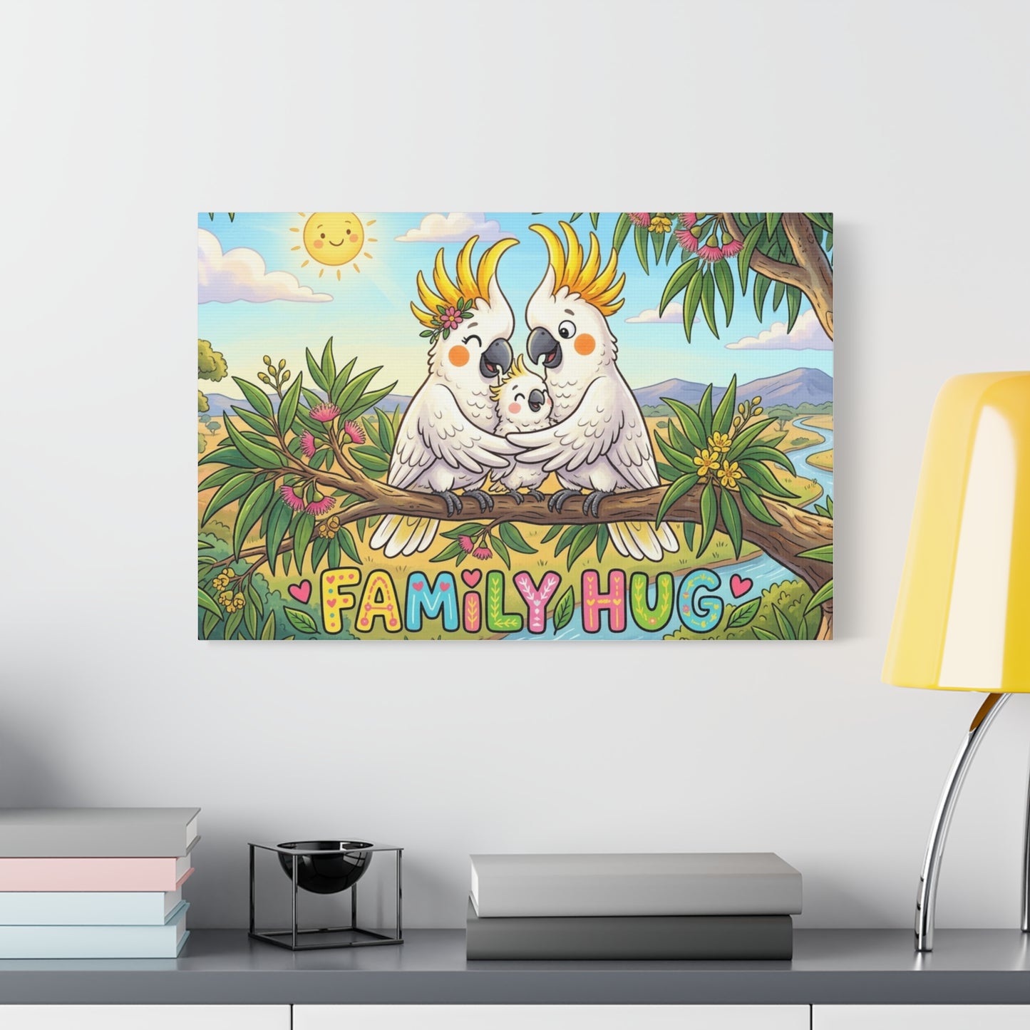 Family Hug Cockatoo Classic Canvas