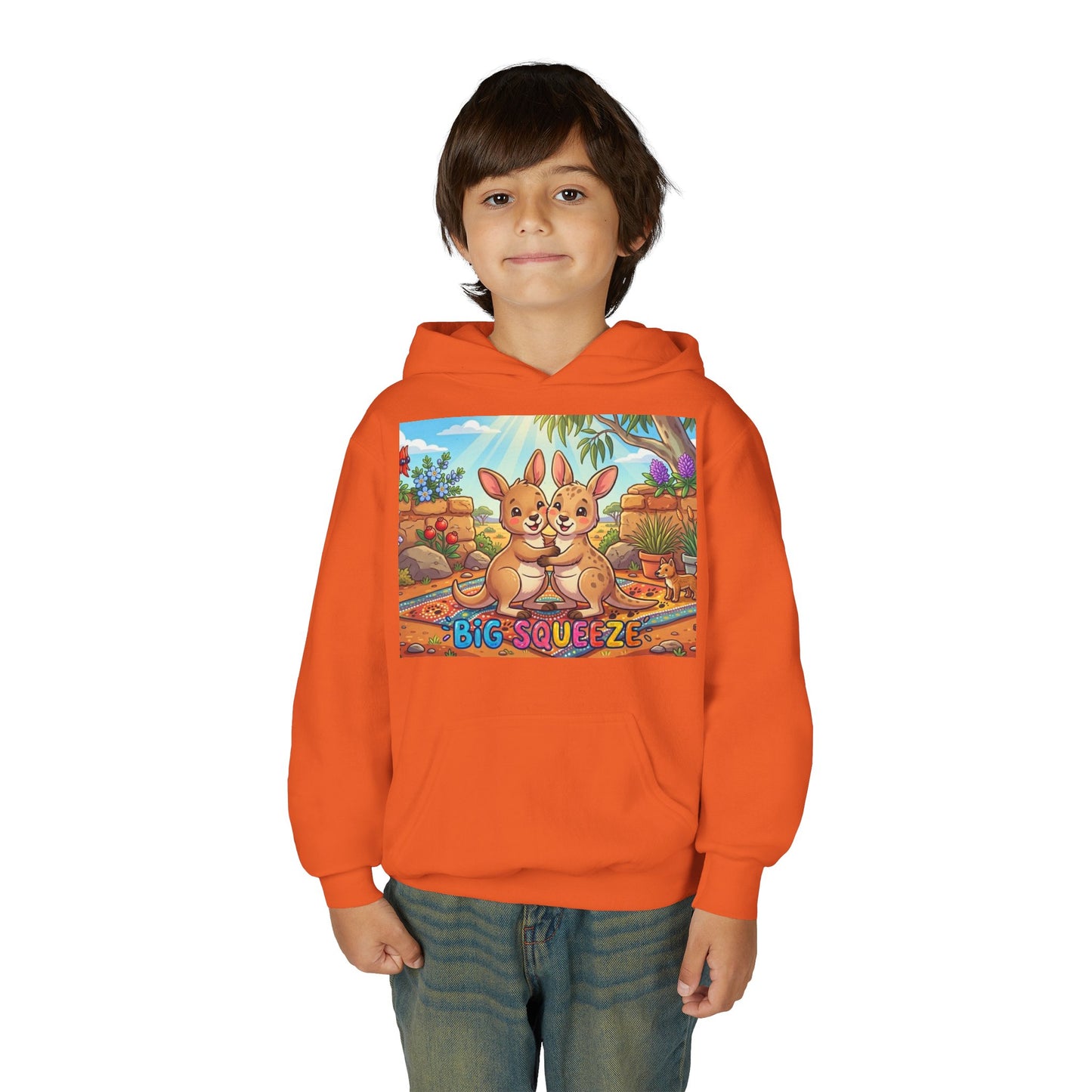 Big Squeeze Kangaroo Youth Heavy Blend Hooded Sweatshirt