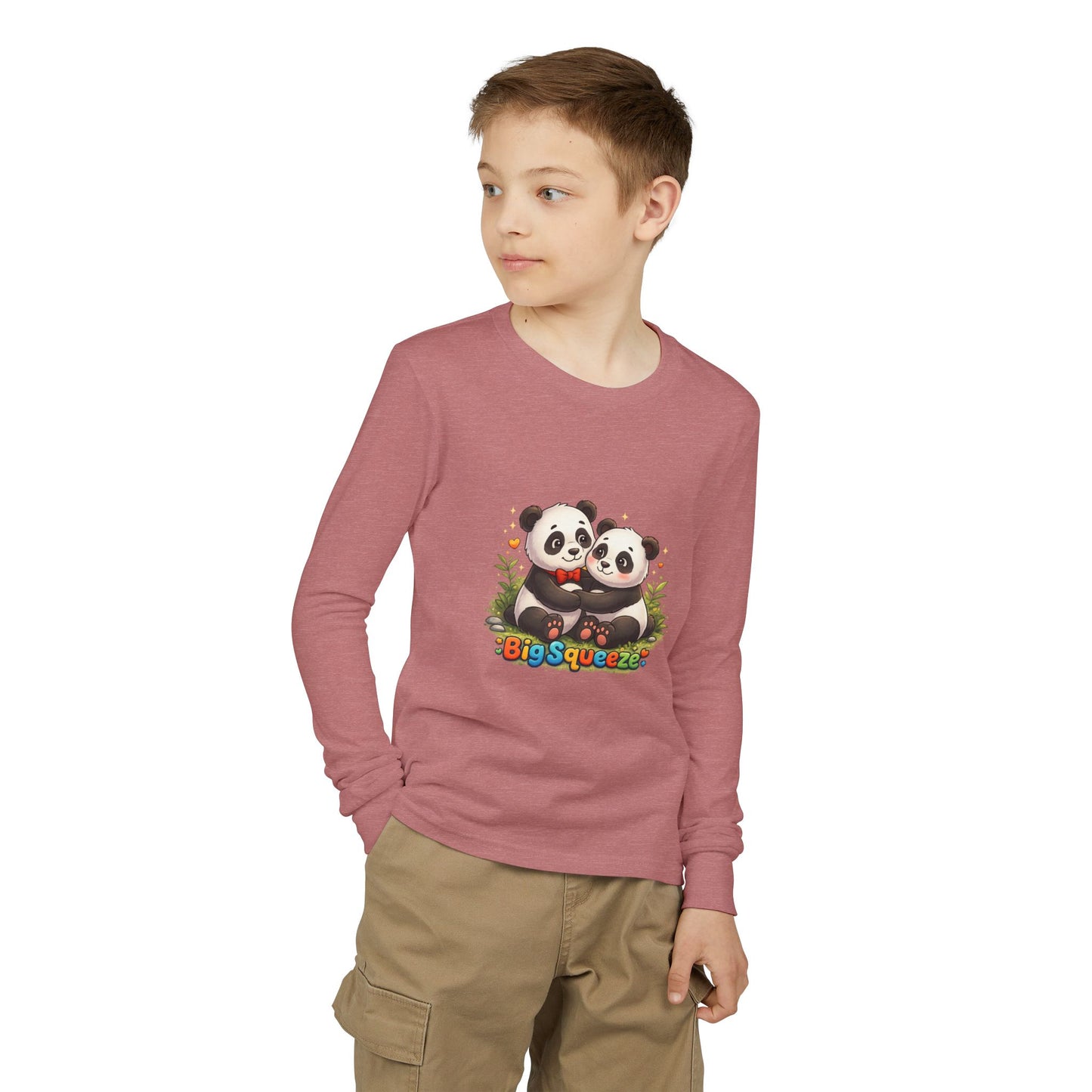 Big Squeeze Panda Youth Jersey Long Sleeve Tee