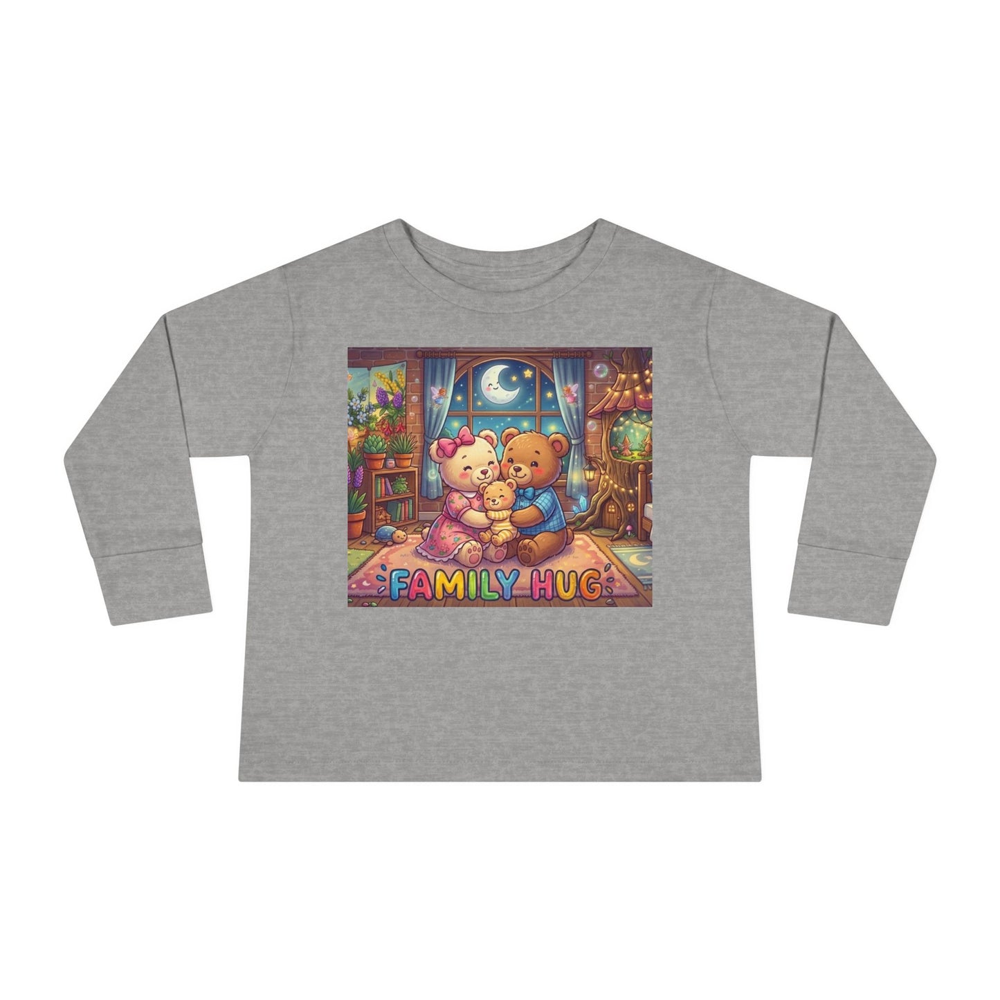 Family Hug Teddy Toddler Long Sleeve Tee