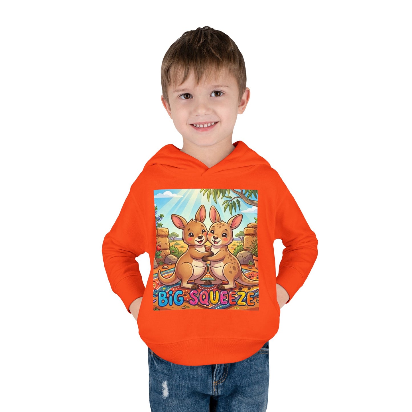 Big Squeeze Kangaroo Toddler Pullover Fleece Hoodie