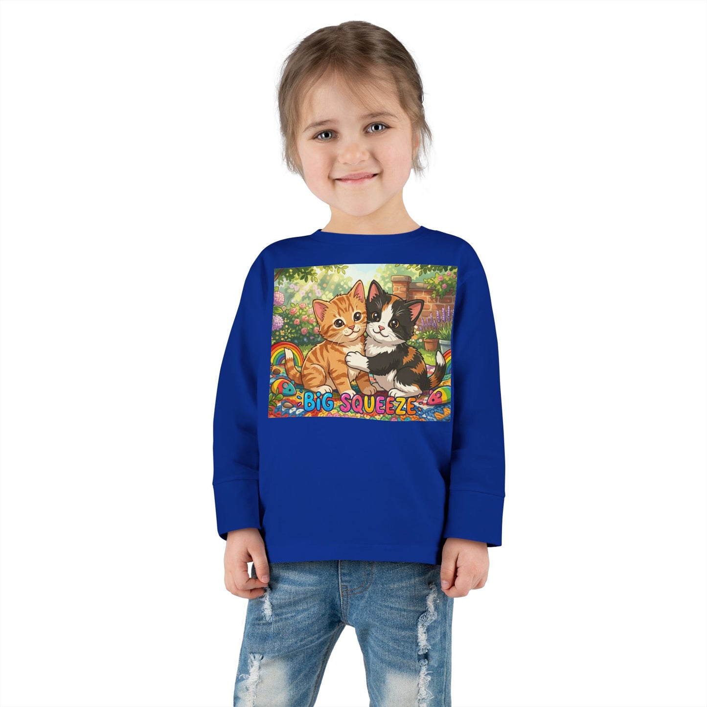 Big Squeeze Kitten Toddler Long Sleeve Tee