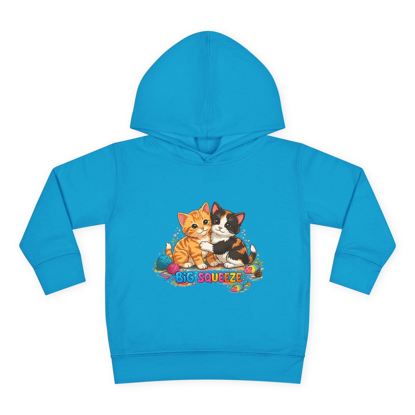 Big Squeeze Kitten Toddler Pullover Fleece Hoodie