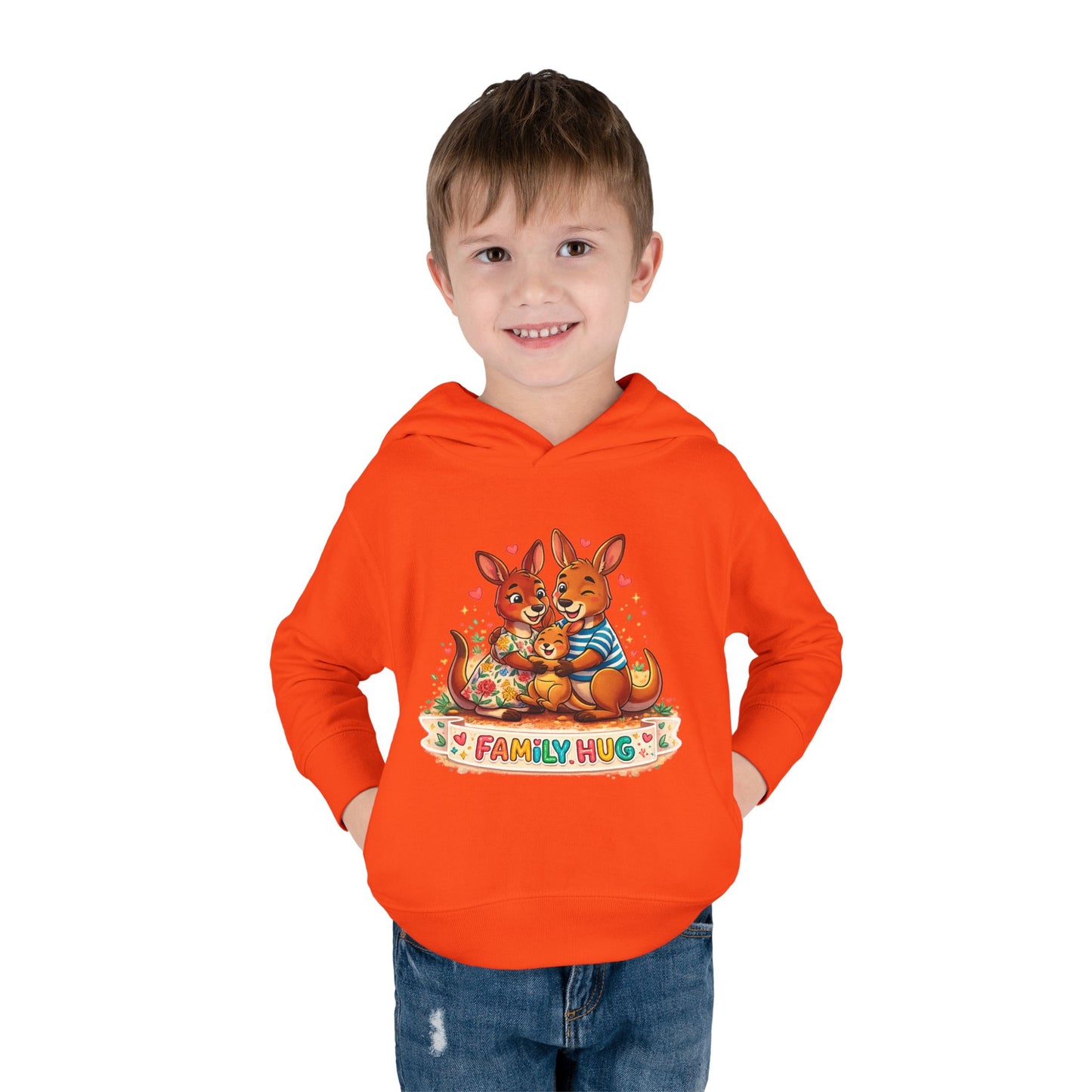Family Hug Kangaroo Toddler Pullover Fleece Hoodie