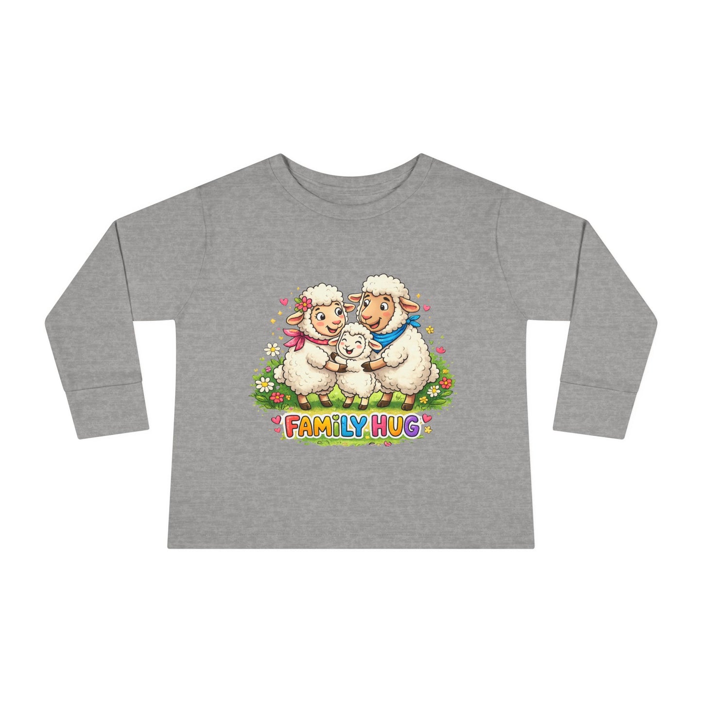 Family Hug Lamb Toddler Long Sleeve Tee