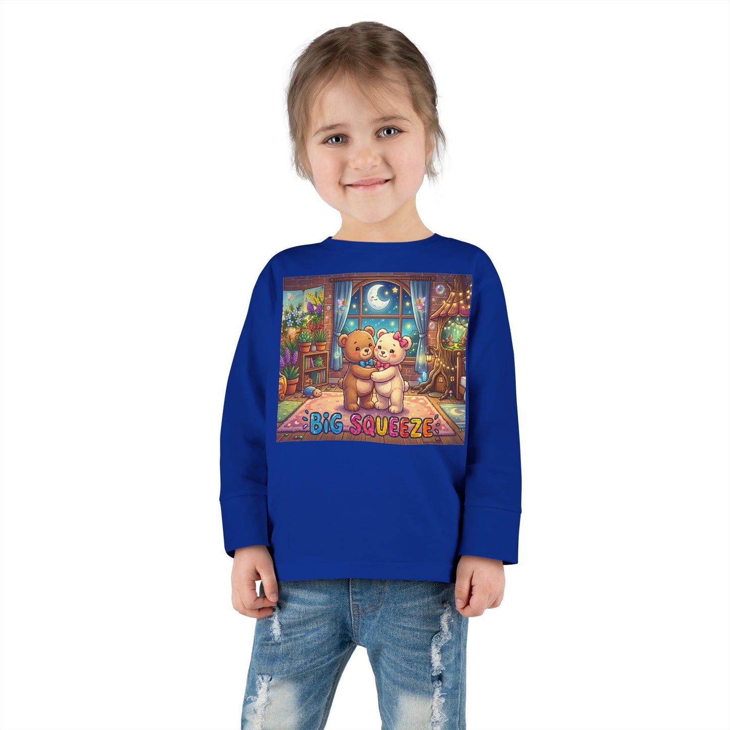 Big Squeeze Teddy Toddler Long Sleeve Tee