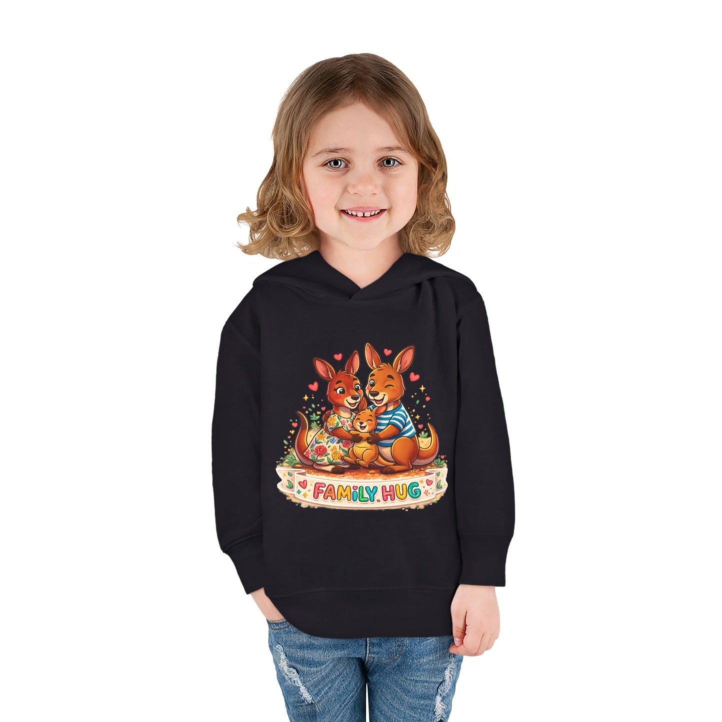 Family Hug Kangaroo Toddler Pullover Fleece Hoodie