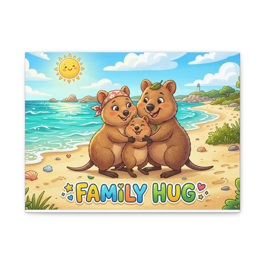 Family Hug Quokka Classic Canvas