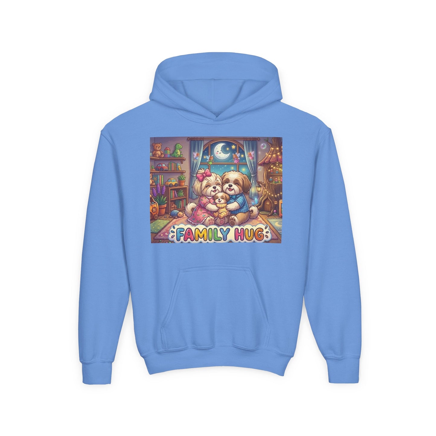 Family Hug Shih Tzu Youth Heavy Blend Hooded Sweatshirt