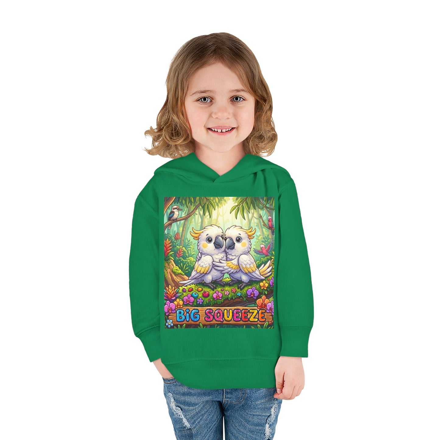 Big Squeeze Cockatoo Toddler Pullover Fleece Hoodie