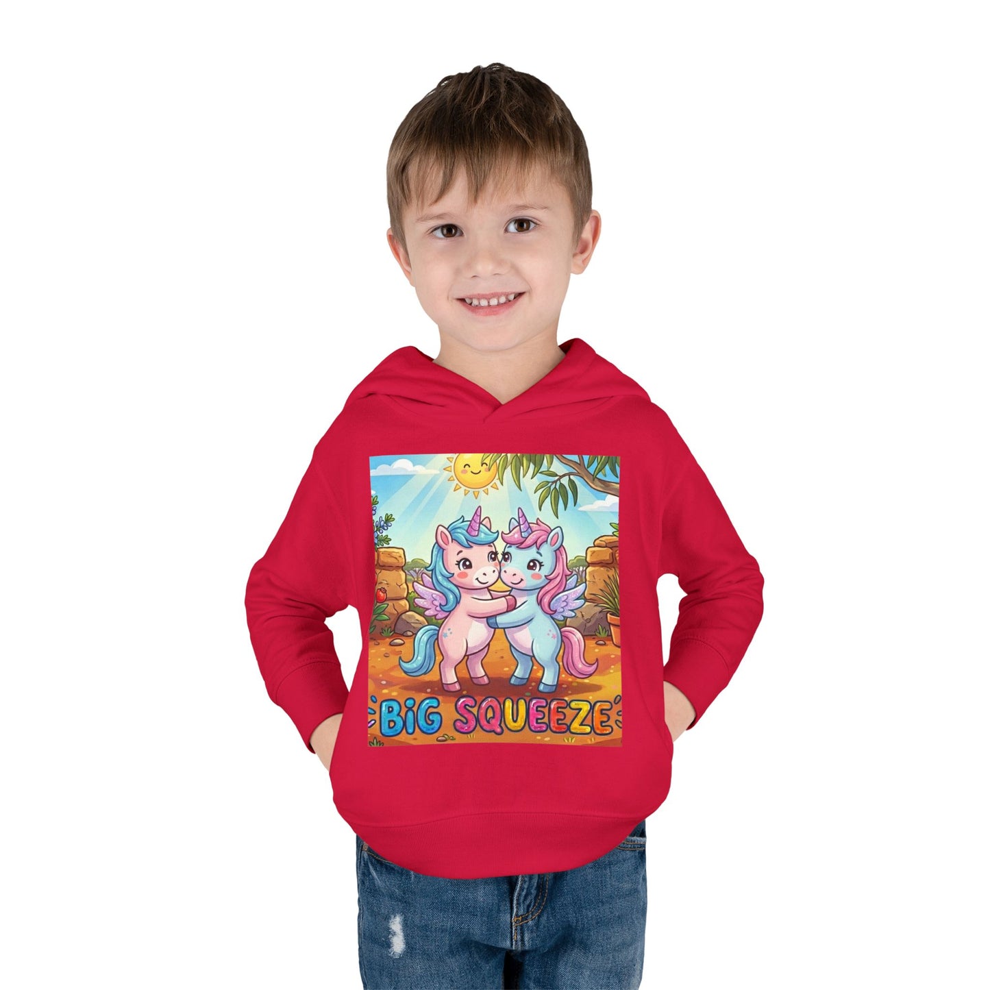 Big Squeeze Unicorn Toddler Pullover Fleece Hoodie