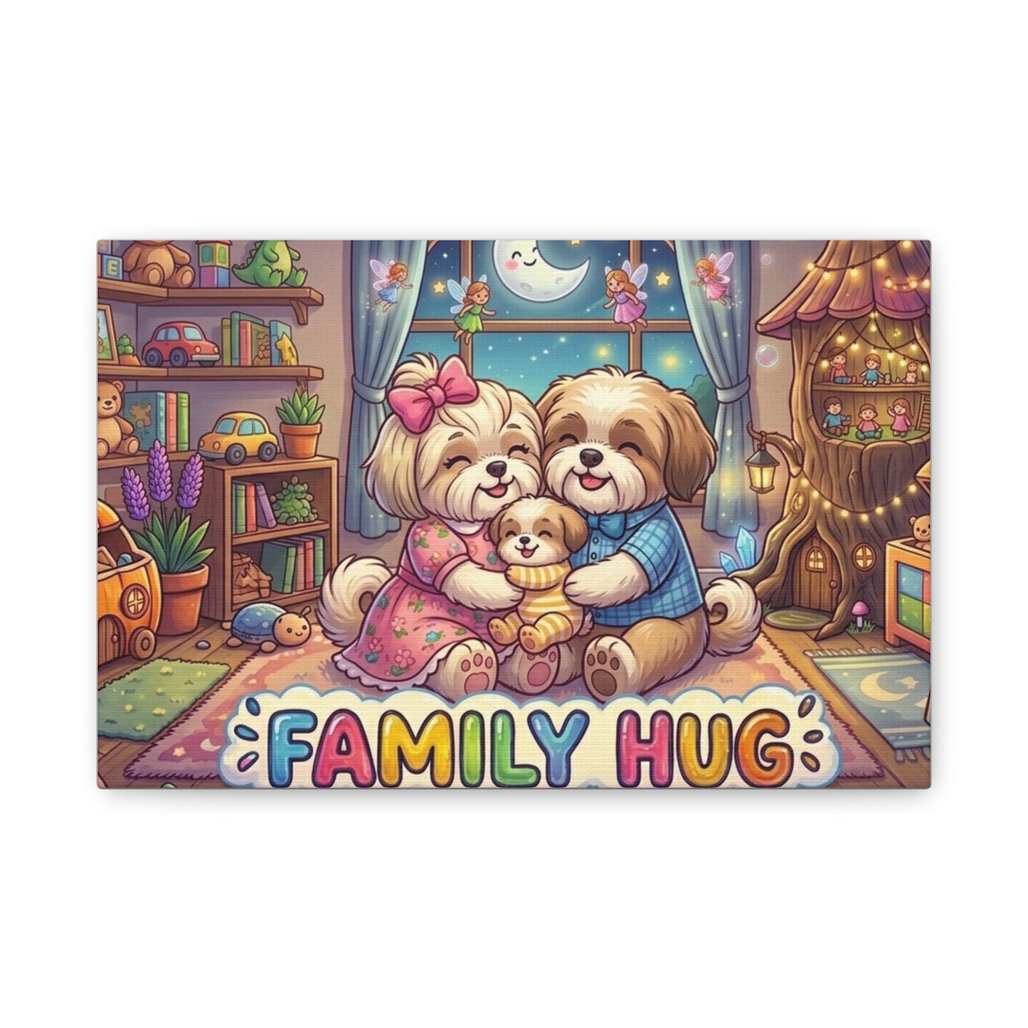 Family Hug Shih Tzu Classic Canvas