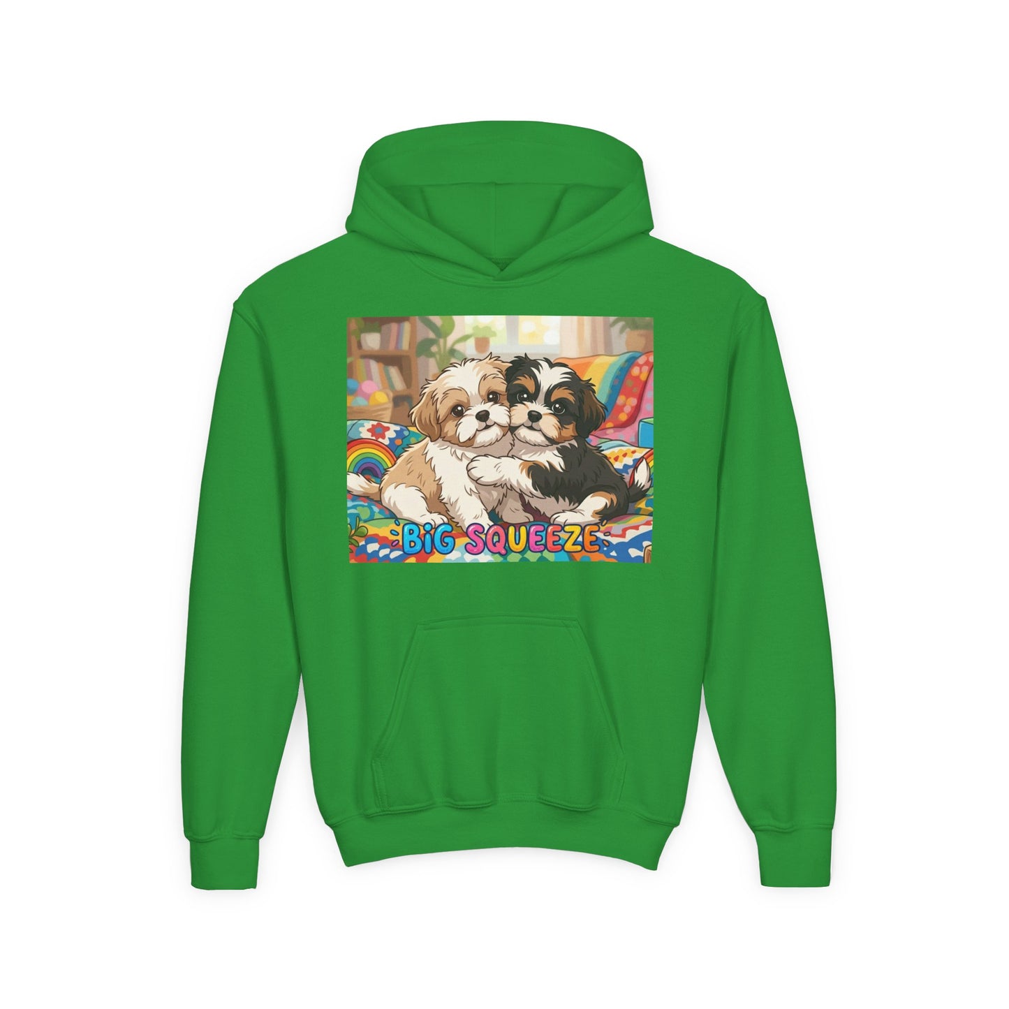 Big Squeeze Shih Tzu Youth Heavy Blend Hooded Sweatshirt