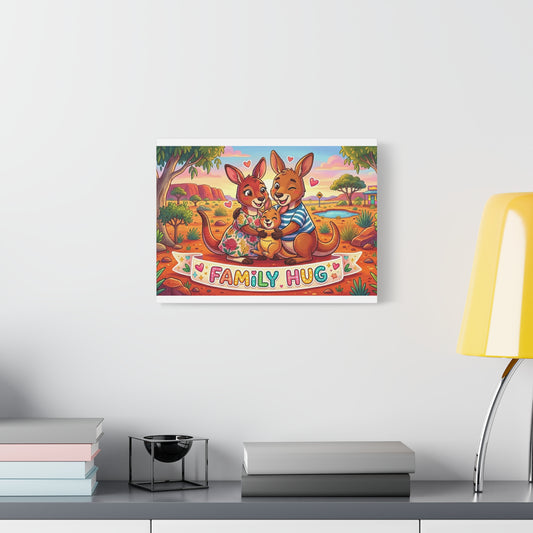 Family Hug Kangaroo Classic Canvas
