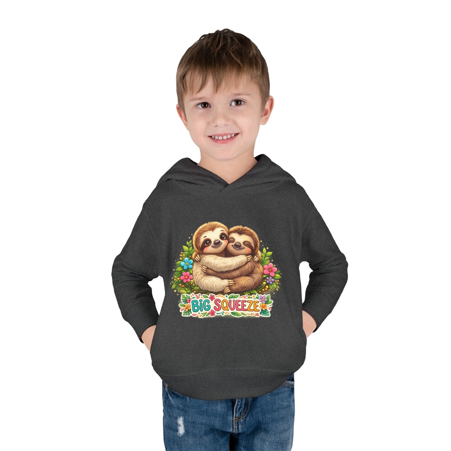 Big Squeeze Sloth Toddler Pullover Fleece Hoodie