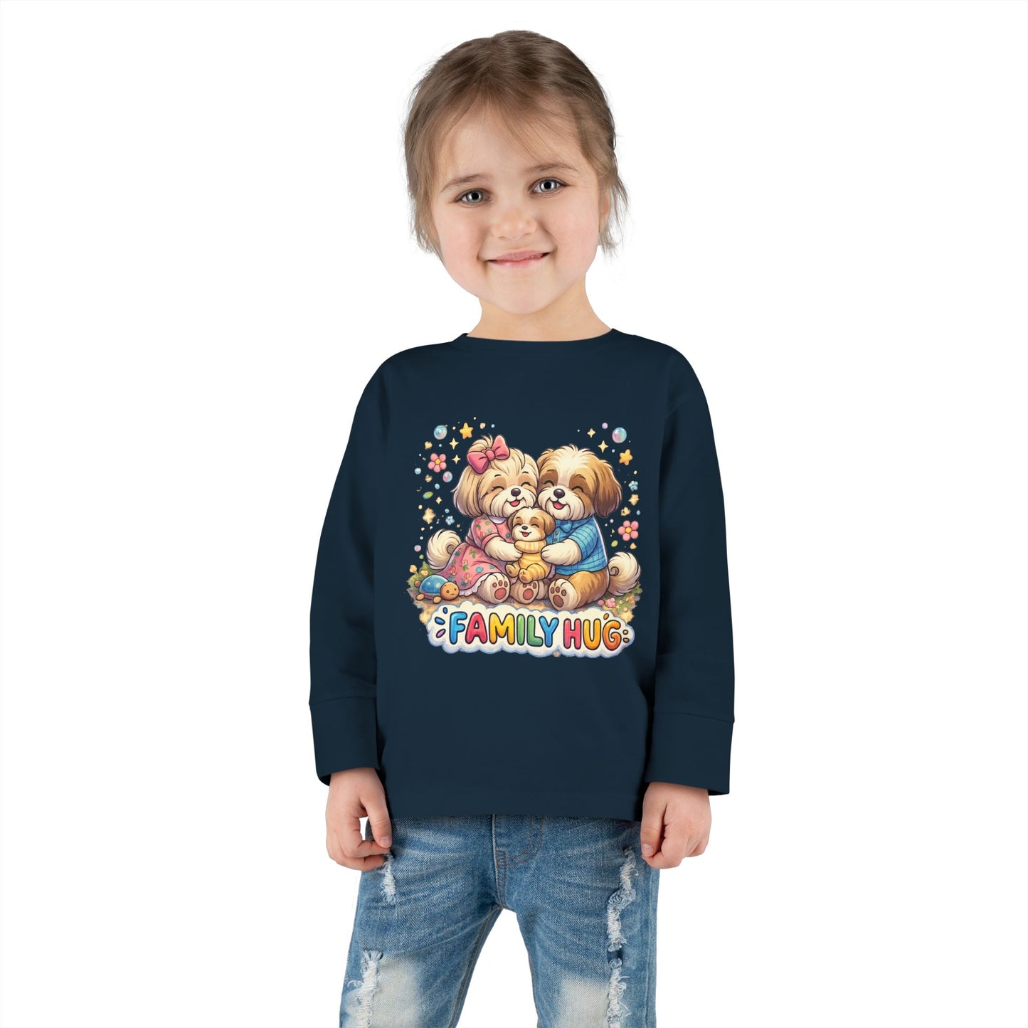 Family Hug Shih Tzu Toddler Long Sleeve Tee