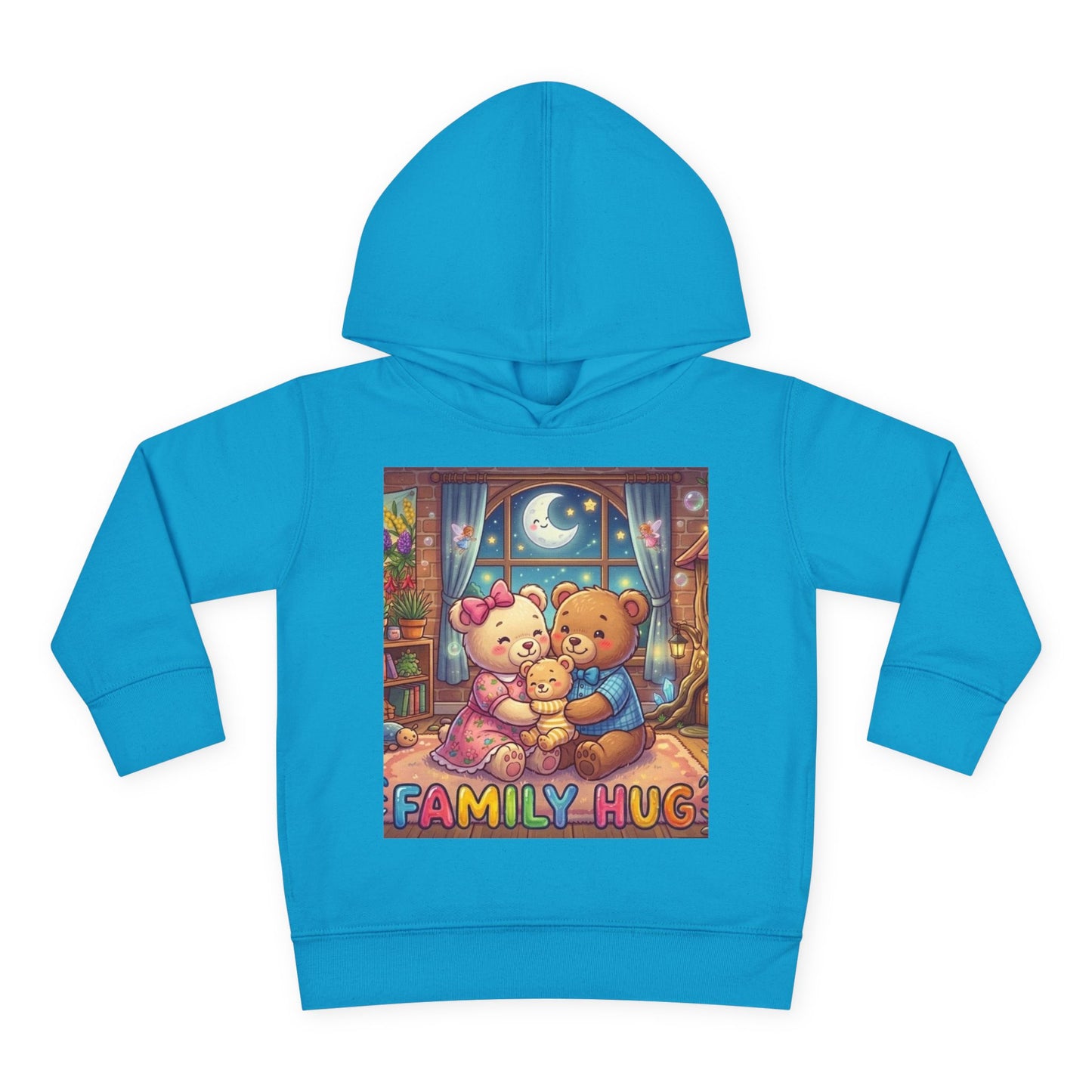 Family Hug Teddy Toddler Pullover Fleece Hoodie