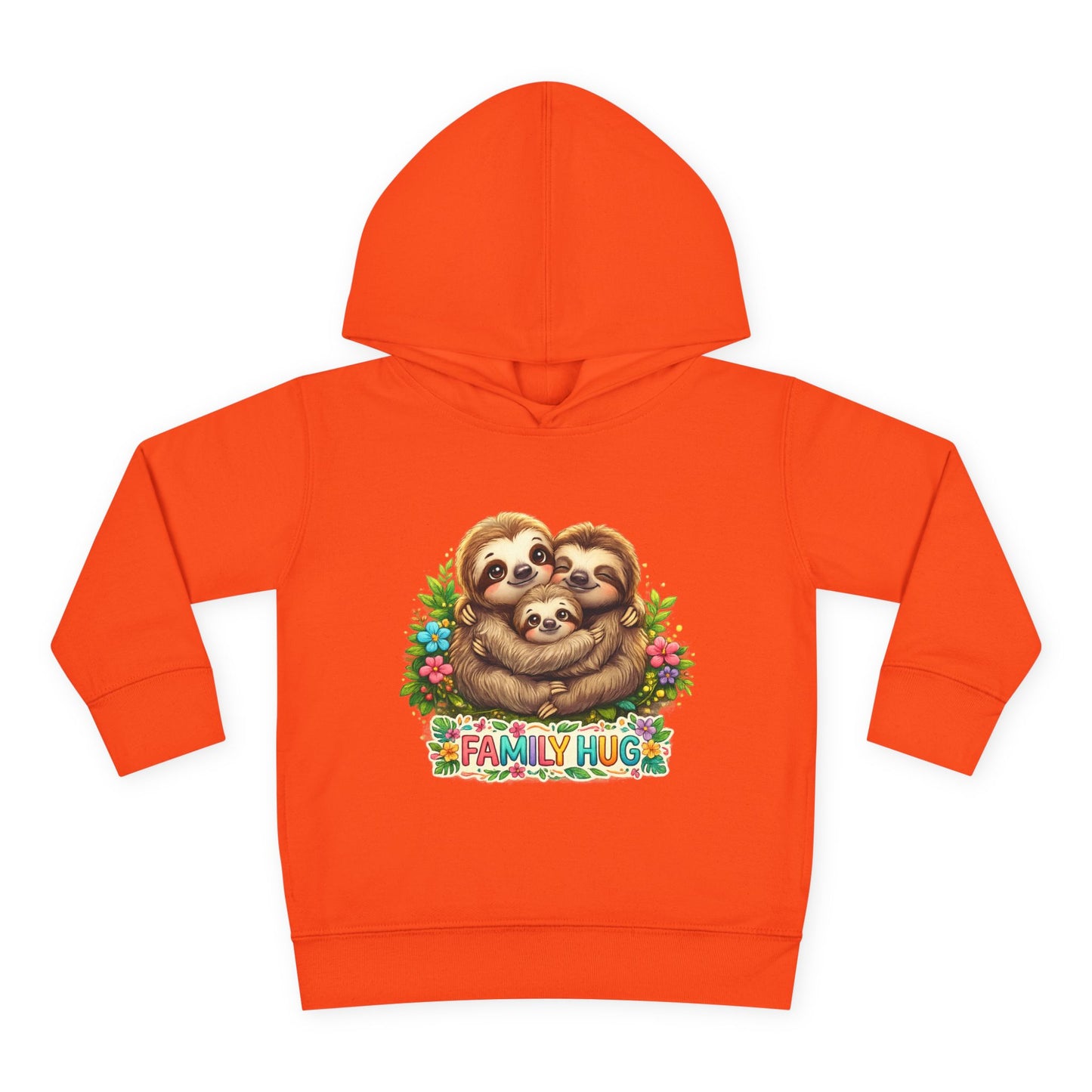 Family Hug Sloth Toddler Pullover Fleece Hoodie