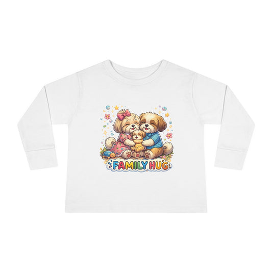 Family Hug Shih Tzu Toddler Long Sleeve Tee