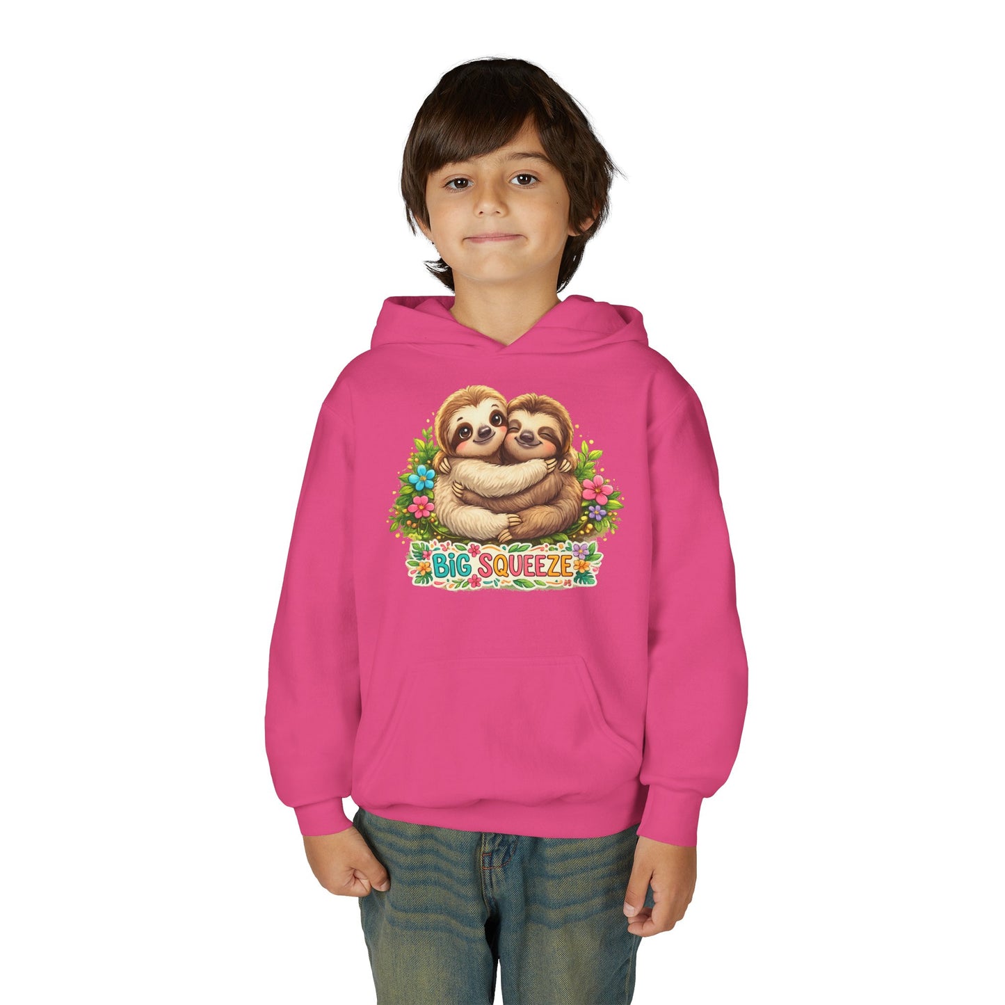 Big Squeeze Sloth Youth Heavy Blend Hooded Sweatshirt