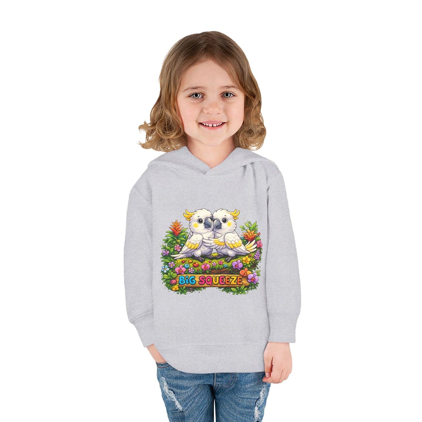 Big Squeeze Cockatoo Toddler Pullover Fleece Hoodie
