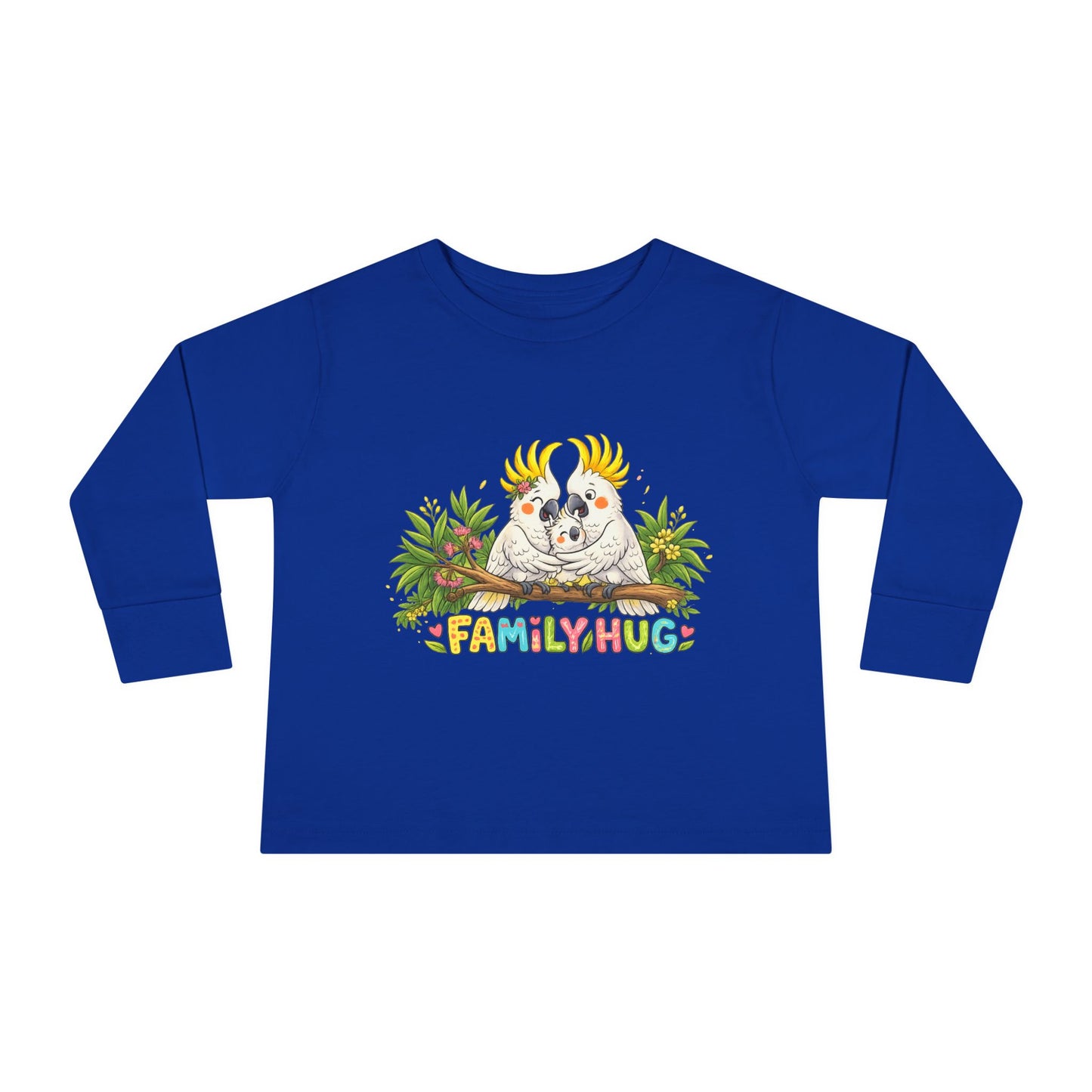 Family Hug Cockatoo Toddler Long Sleeve Tee