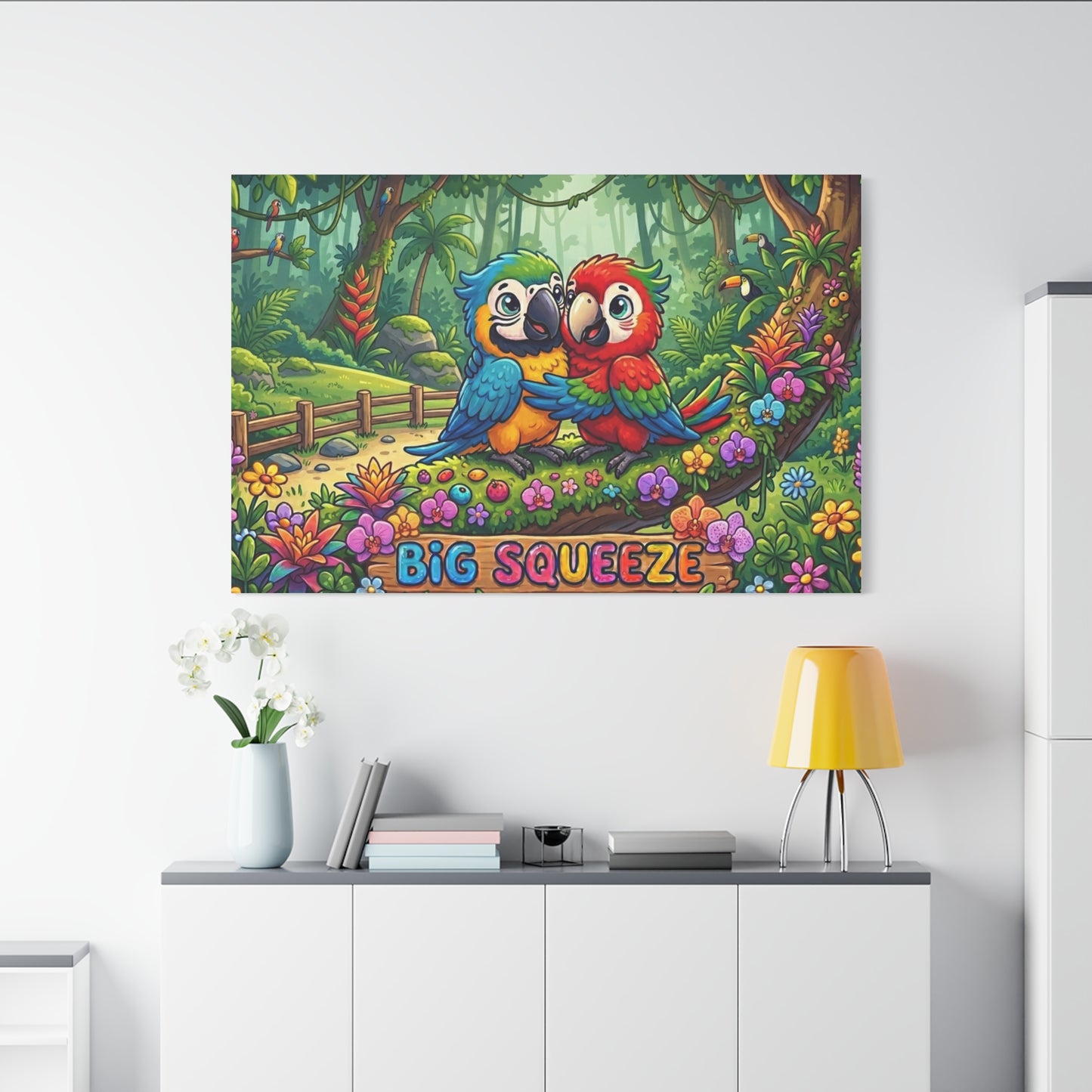 Big Squeeze Macaw Classic Canvas