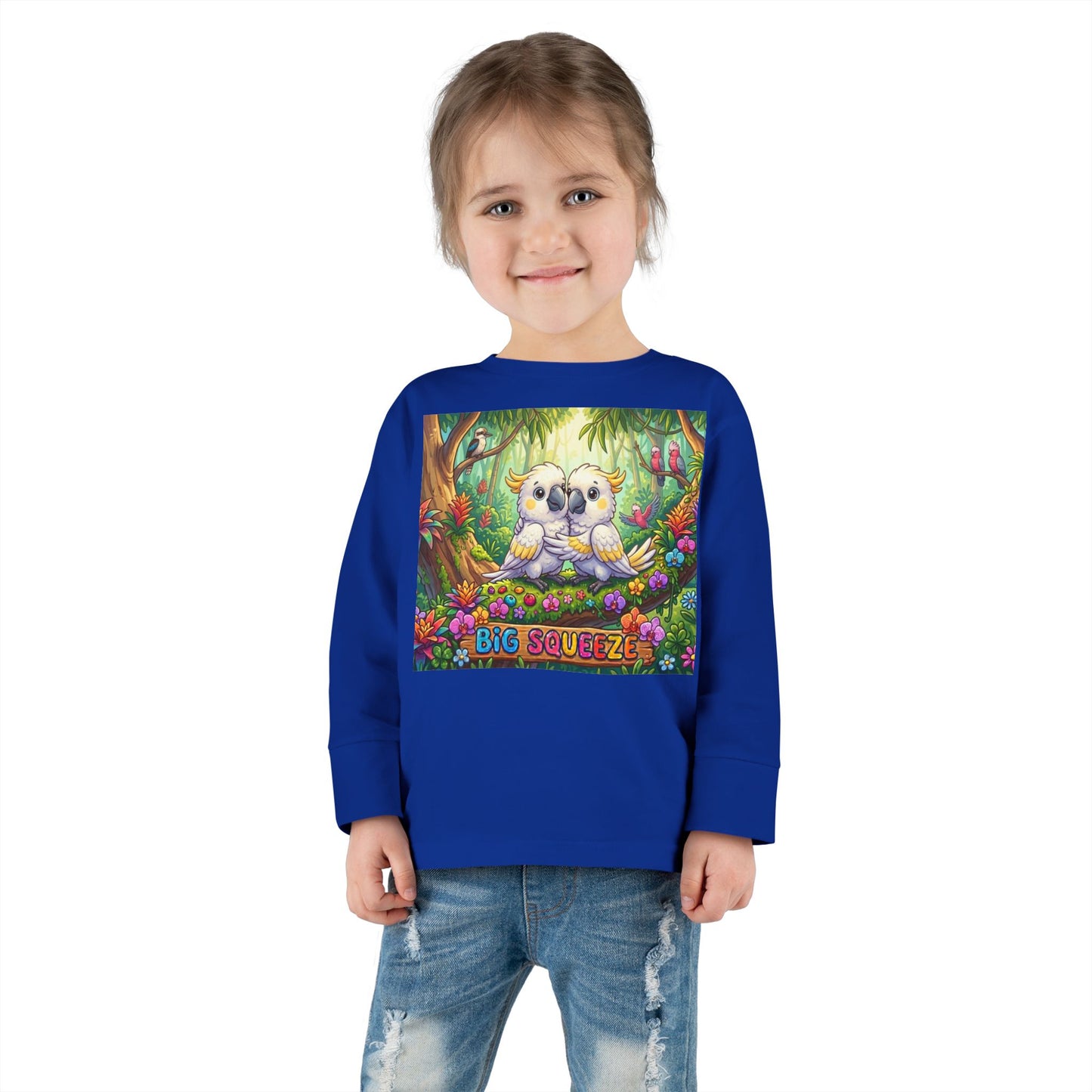 Big Squeeze Cockatoo Toddler Long Sleeve Tee