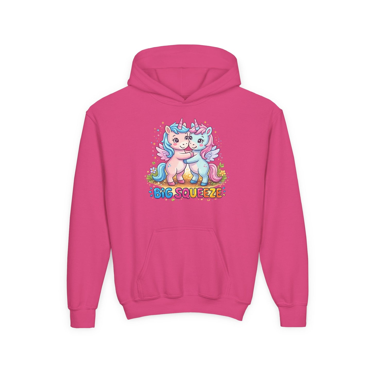 Big Squeeze Unicorn Youth Heavy Blend Hooded Sweatshirt